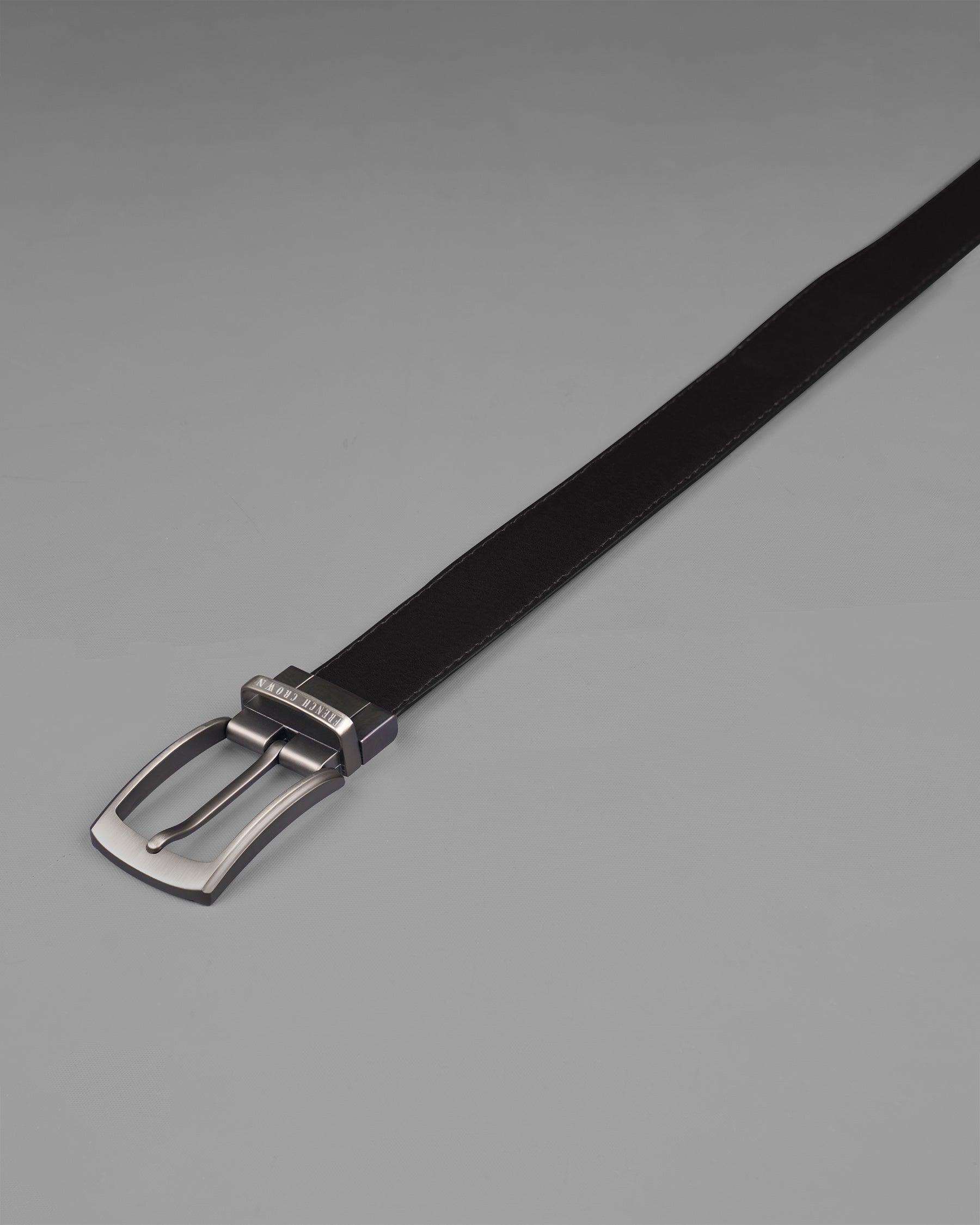 Shiny Silver Buckle with Jade Black and Brown Leather Free Handcrafted Reversible Belt BT057-28, BT057-30, BT057-32, BT057-34, BT057-36, BT057-38