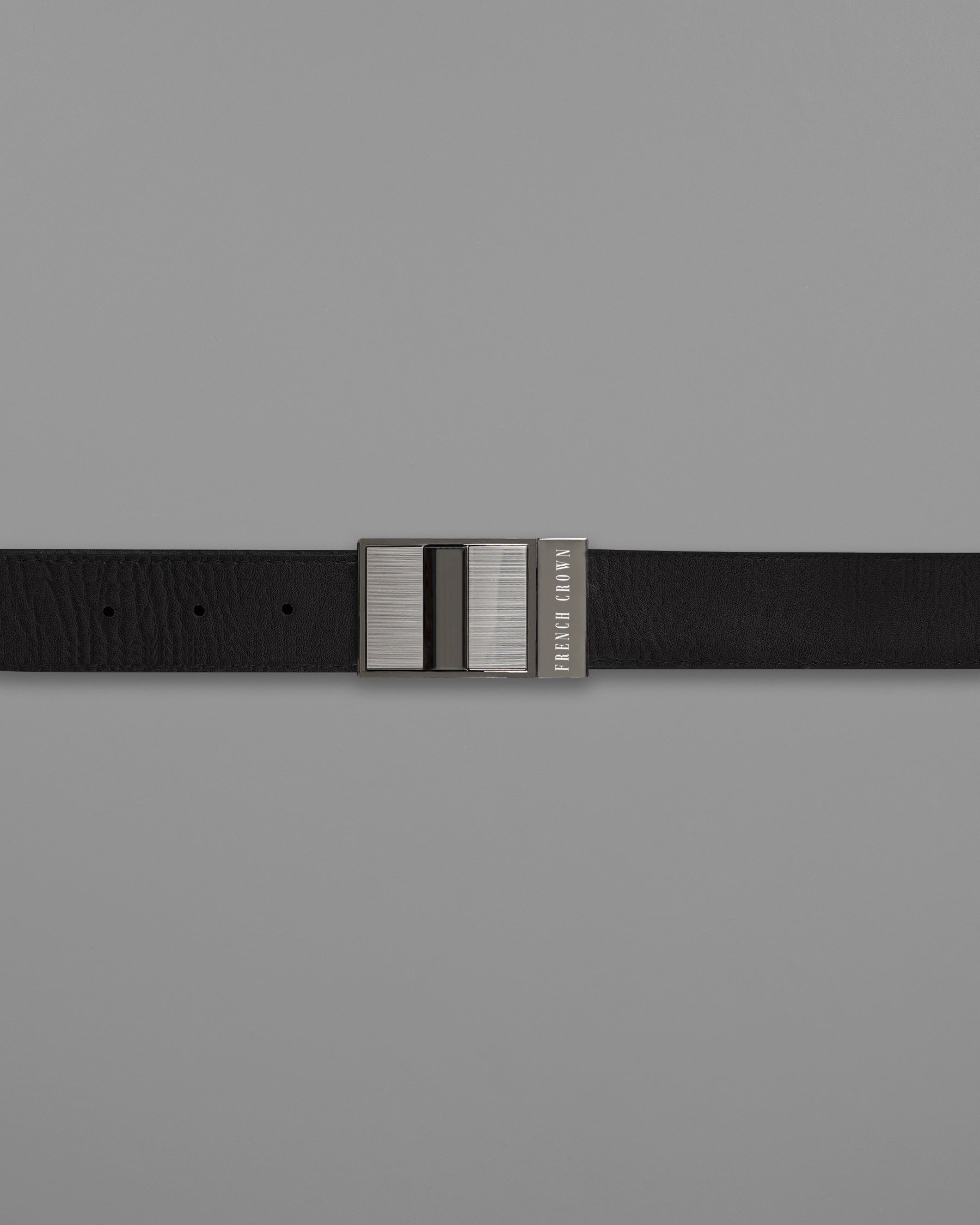 Silver and Gray with Black Box Buckle with Jade Black and Brown Leather Free Handcrafted Reversible Belt BT064-28, BT064-30, BT064-32, BT064-34, BT064-36, BT064-38