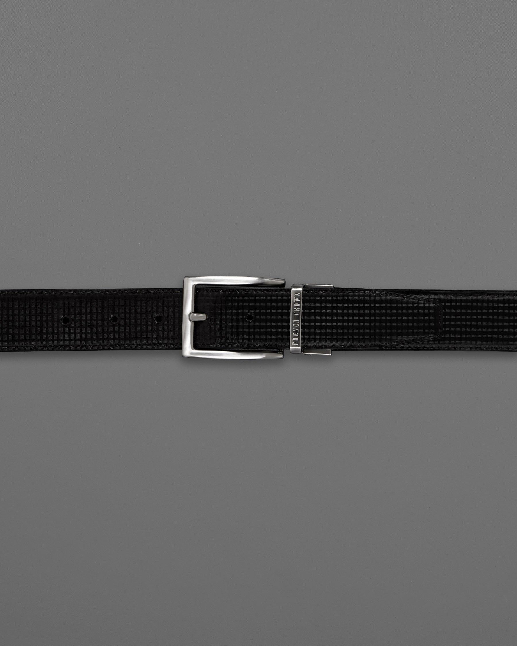 Silver Metallic Shiny Buckle with Jade Black and Dark Brown Leather Free Handcrafted Reversible Belt BT068-28, BT068-30, BT068-32, BT068-34, BT068-36, BT068-38