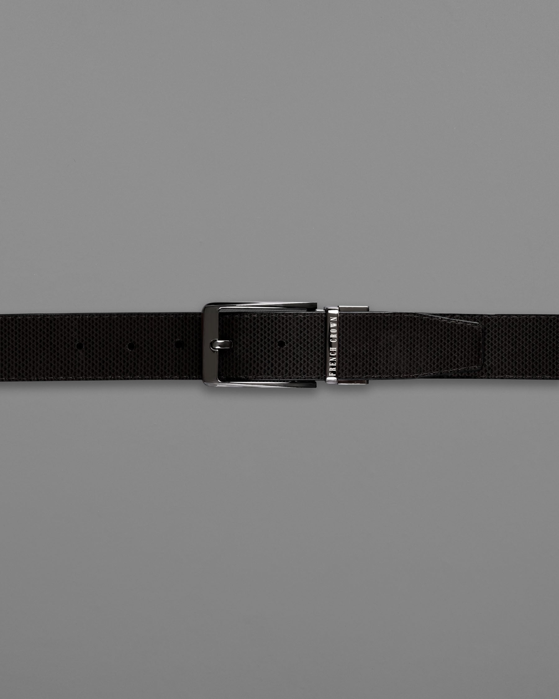 Metallic Black and Silver Buckle with Jade Black and Brown Leather Free Handcrafted Reversible Belt BT083-28, BT083-30, BT083-32, BT083-34, BT083-36, BT083-38