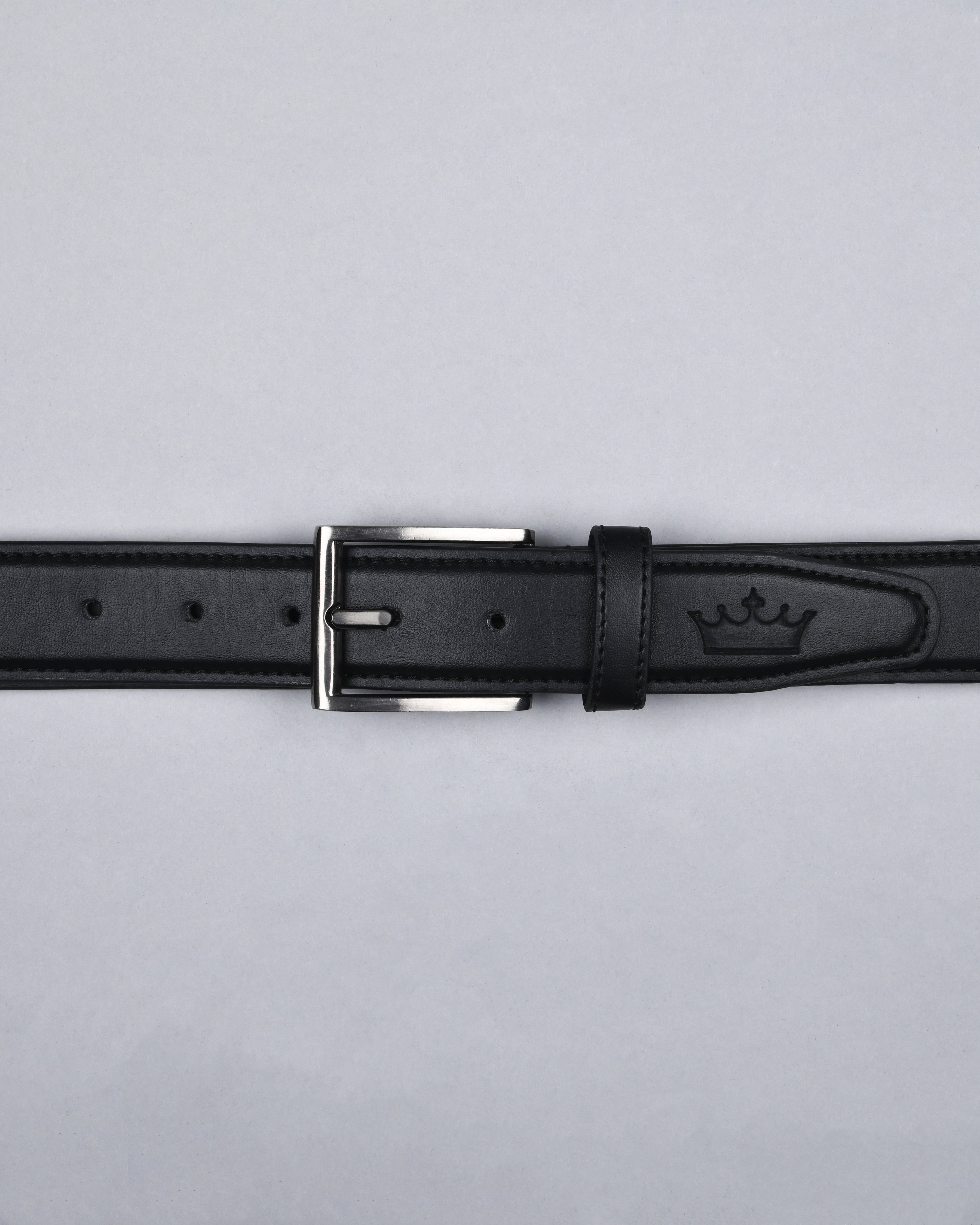 Jade Black Vegan Leather Handcrafted Belt BT23-30, BT23-32, BT23-28, BT23-34, BT23-36, BT23-38