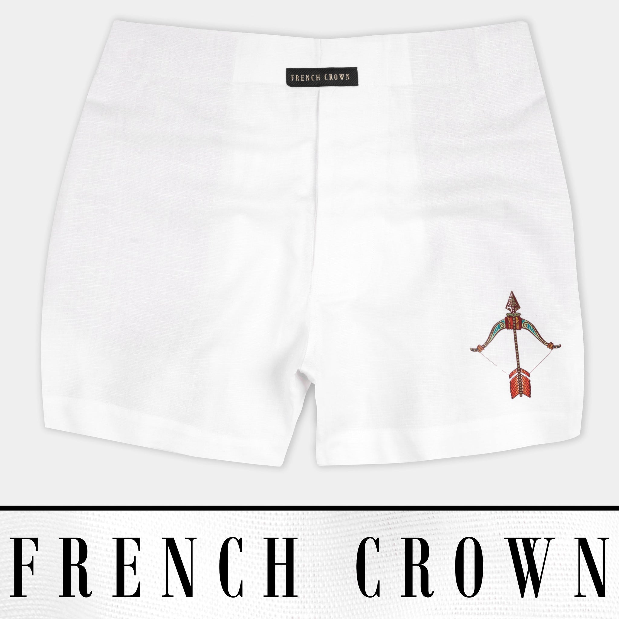 Bright White Plain-Solid Premium Linen Boxers For Man