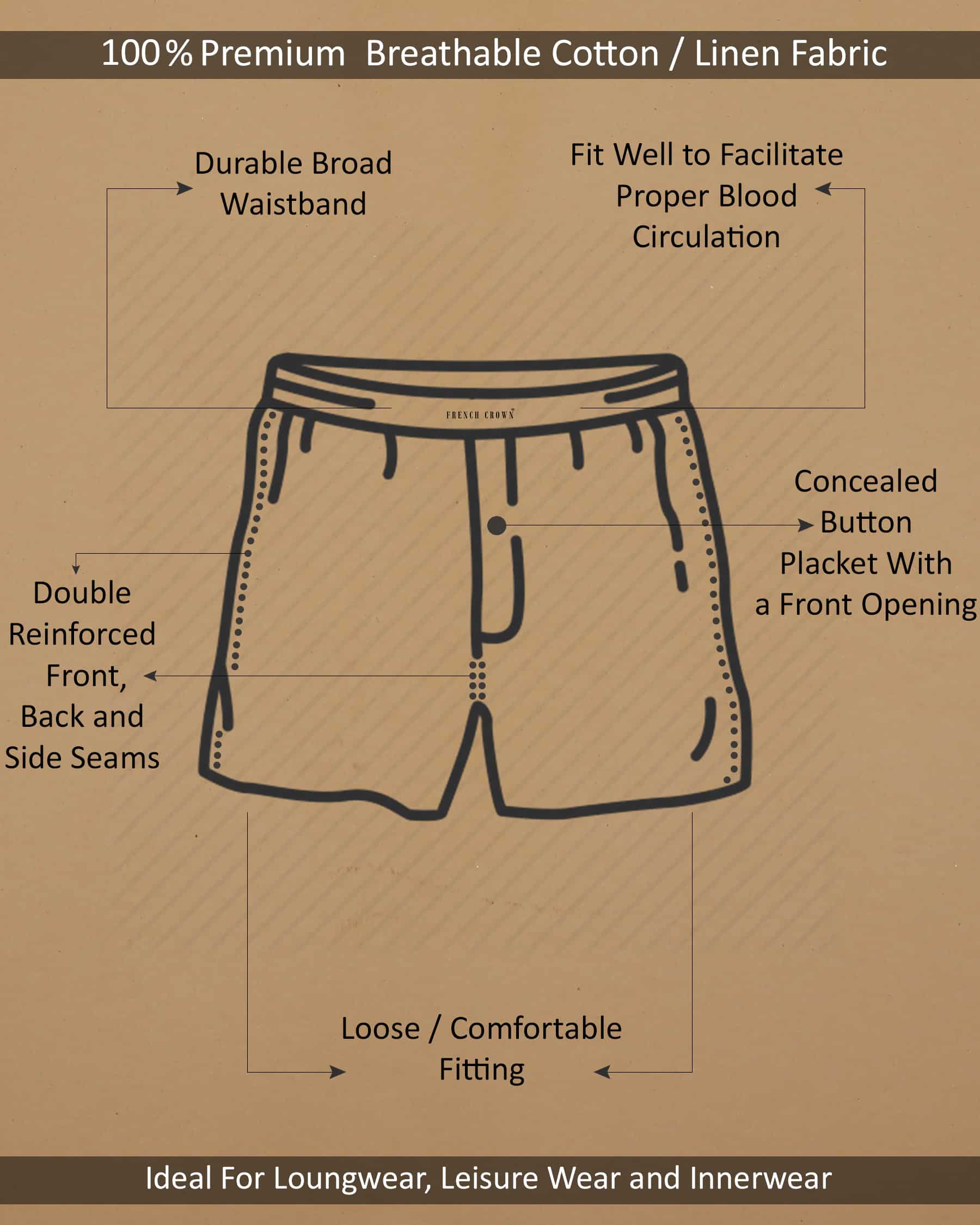 White and Black Solid Premium Cotton Boxers