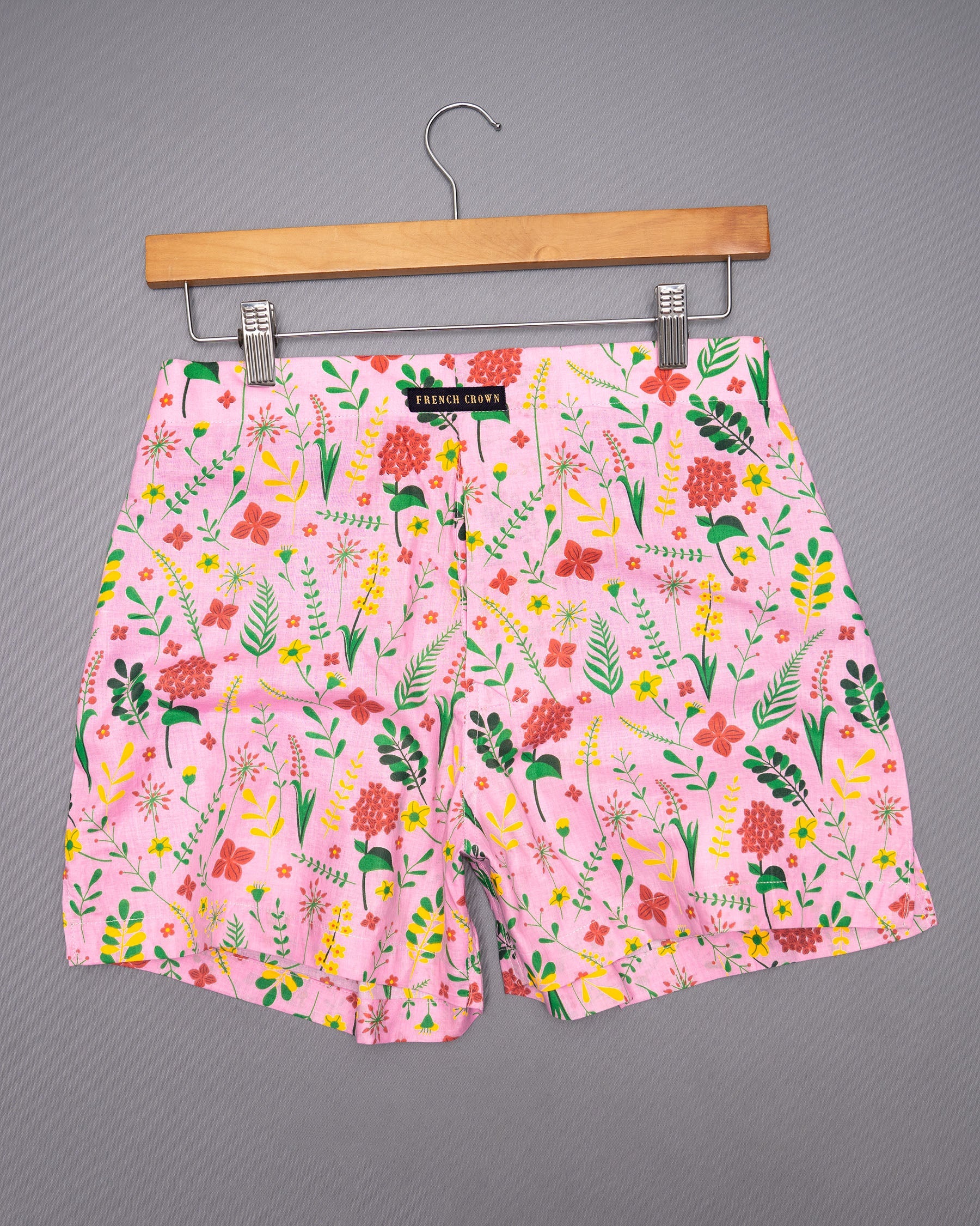 Alabaster with Jade Black Striped and Chantilly Pink Flowery Printed Tencel Boxers CBX380-28, CBX380-30, CBX380-32, CBX380-34, CBX380-36, CBX380-38, CBX380-40, CBX380-42, CBX380-44