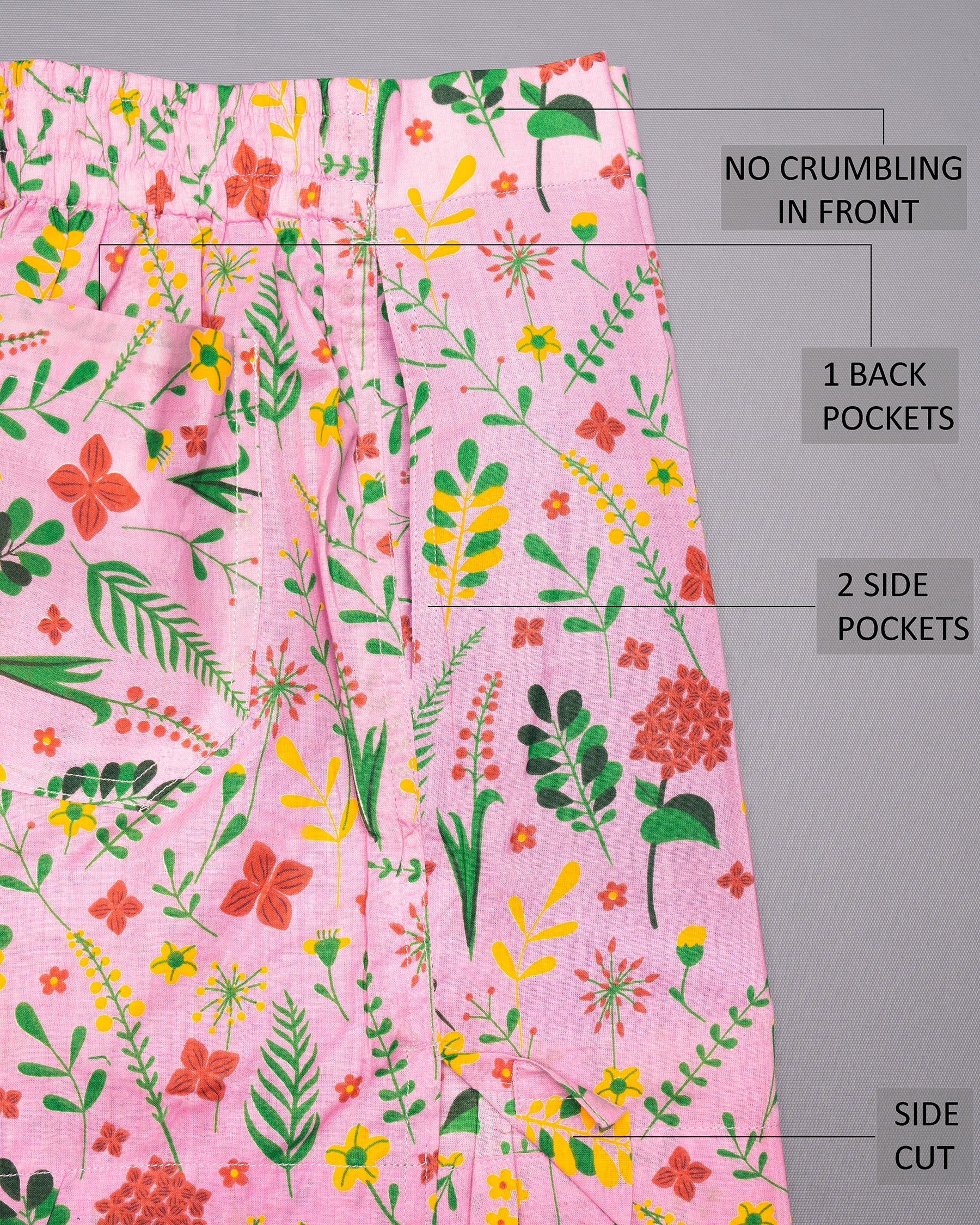 Alabaster with Jade Black Striped and Chantilly Pink Flowery Printed Tencel Boxers CBX380-28, CBX380-30, CBX380-32, CBX380-34, CBX380-36, CBX380-38, CBX380-40, CBX380-42, CBX380-44