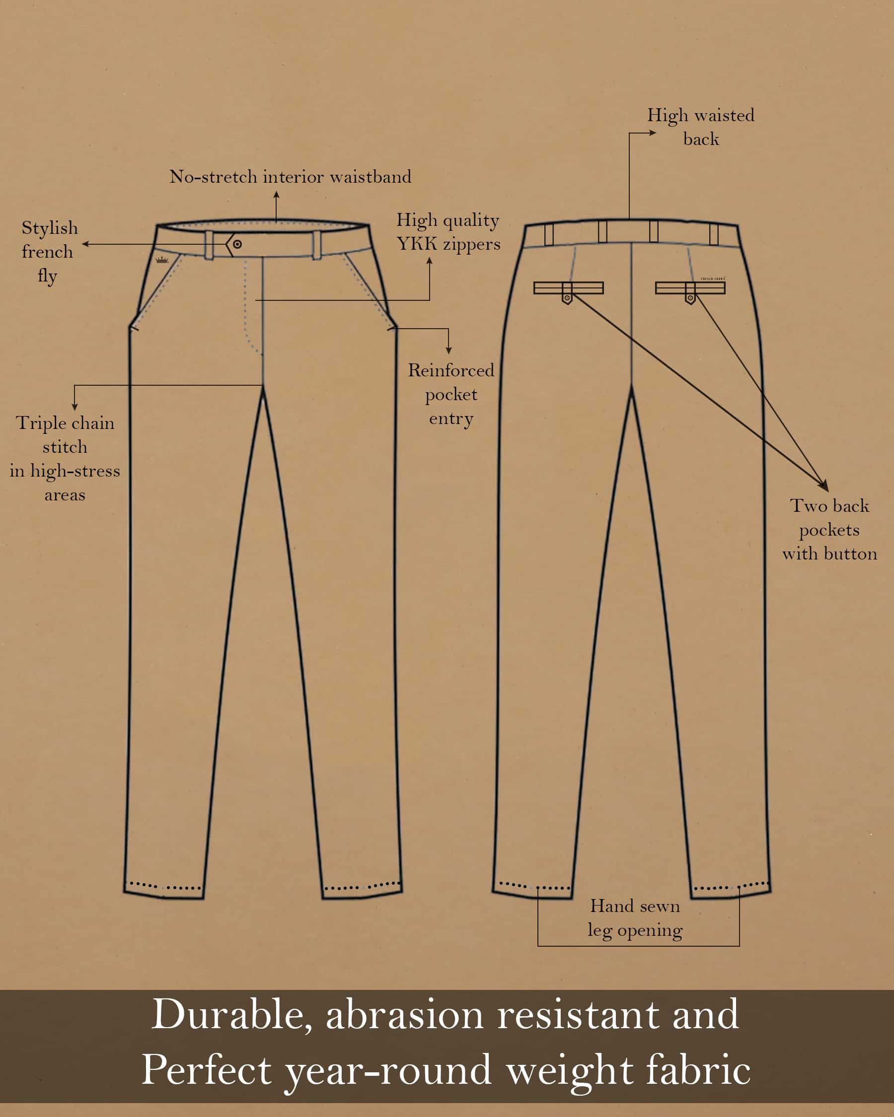 Allen khaki LIGHT WEIGHT Cotton Chino