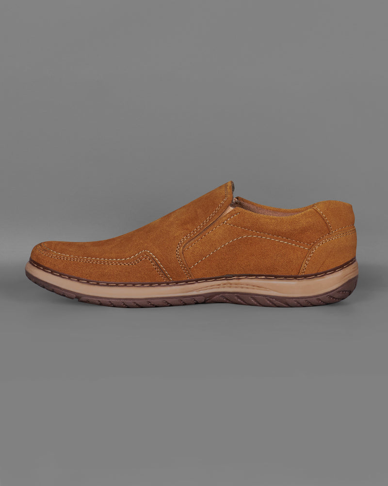 Copper Brown Slip On Suede leather Shoes FT078-6, FT078-7, FT078-8, FT078-9, FT078-10, FT078-11