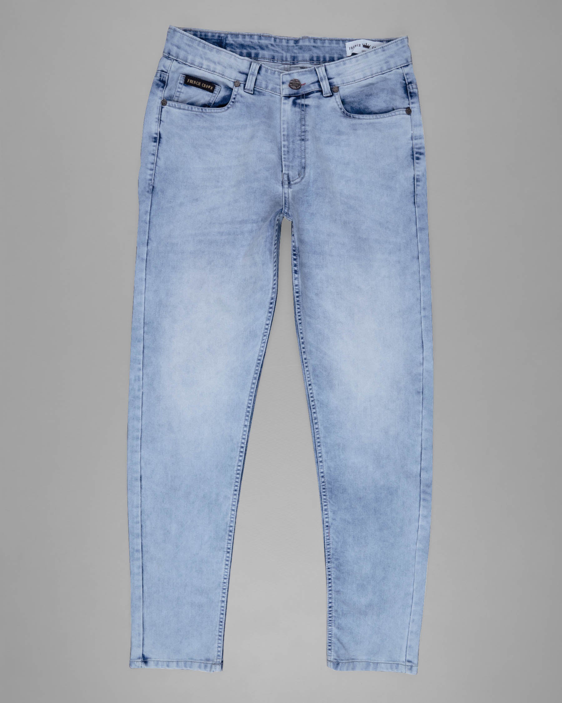 Heather Blue Stone Wash Clean Look Stretchable Denim J142-30, J142-32, J142-34, J142-36, J142-38, J142-40