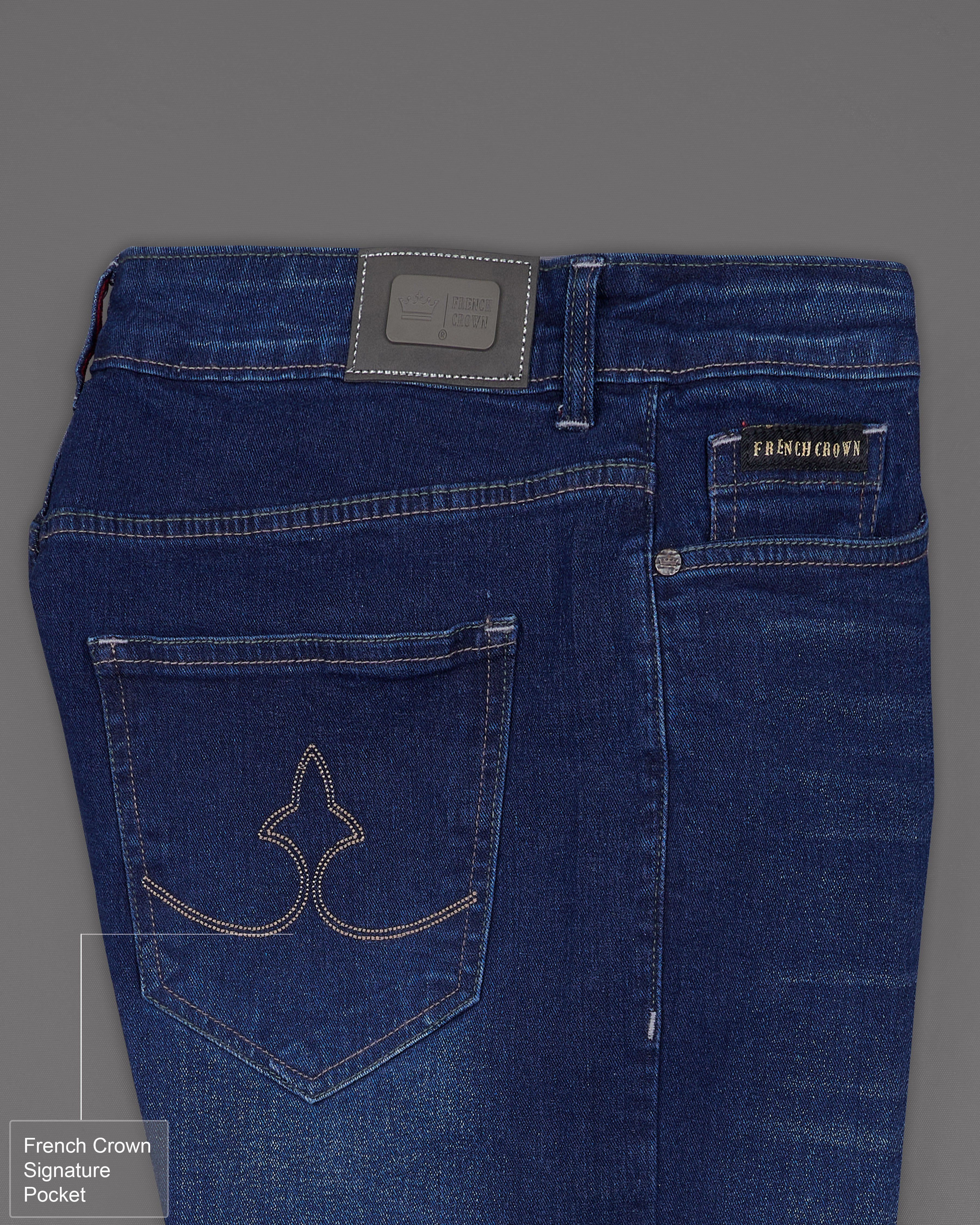 Firefly Navy Blue Hand Sanding Stretchable Denim J186-32, J186-34, J186-36, J186-38, J186-40