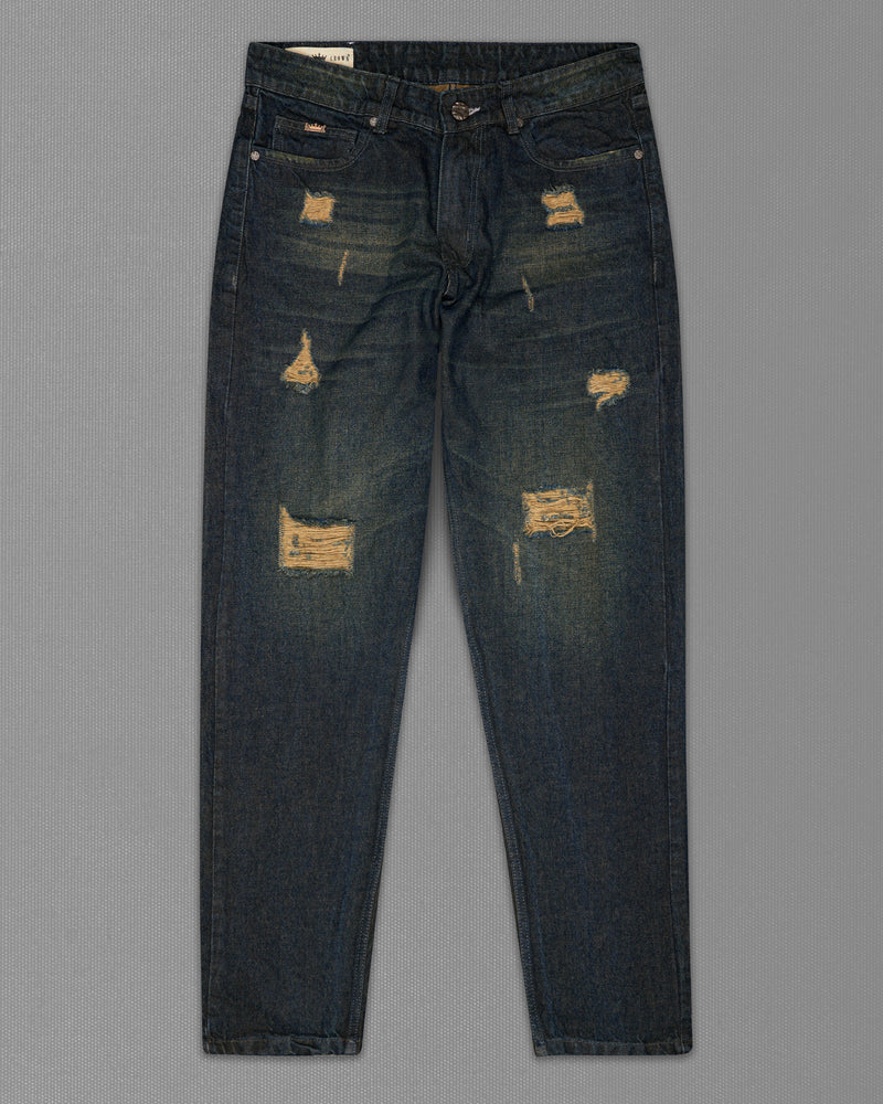 Mirage Black with Antique Brass Brown Mildly Distressed Hand Sanding Denim J207-30, J207-32, J207-34, J207-36, J207-38, J207-40