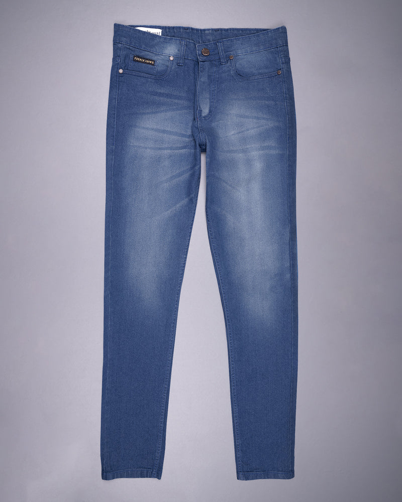 San Marino Blue Slim Fit Mid-Rise Clean Look Stretchable Denim J92-32, J92-34, J92-36, J92-38, J92-40