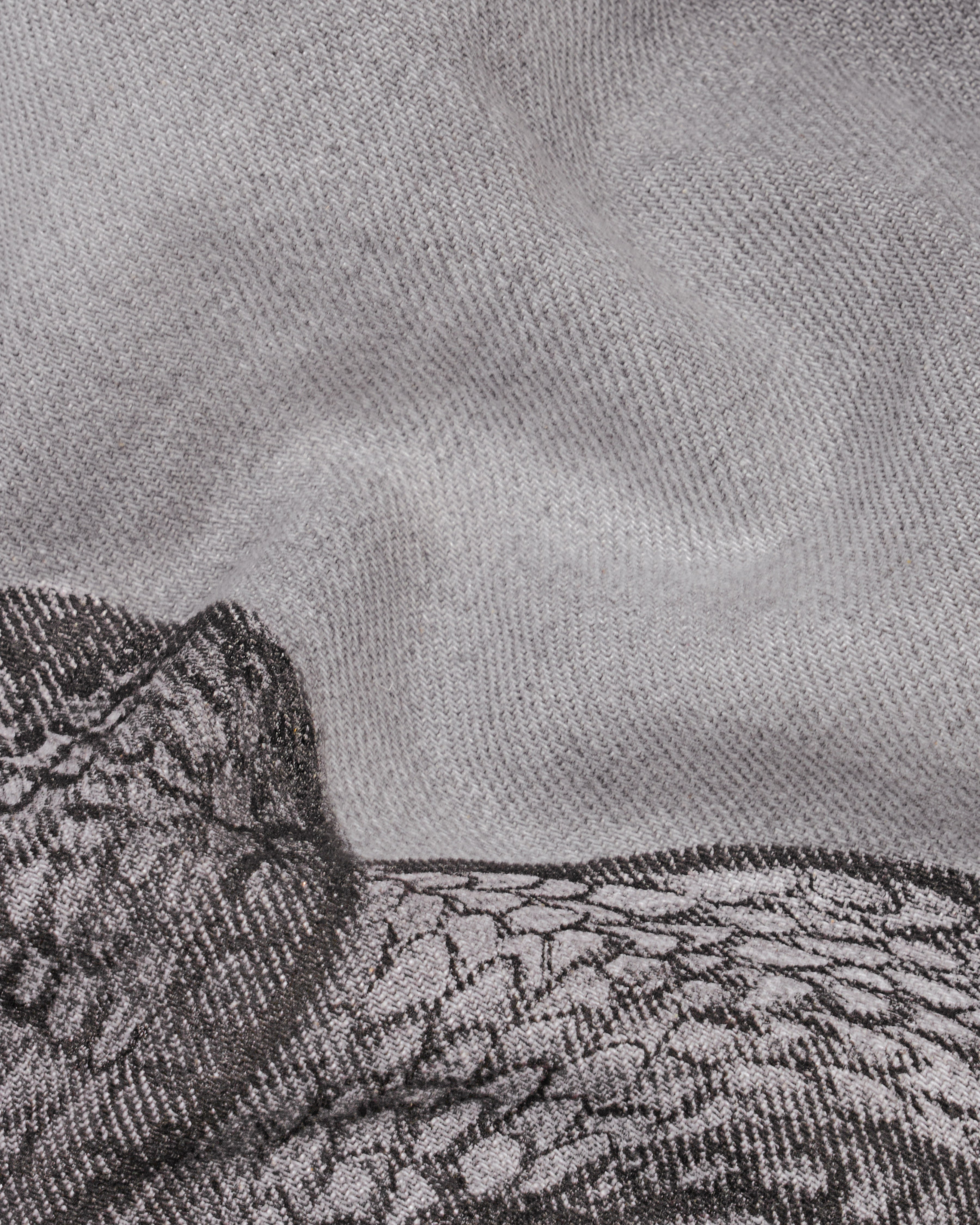 Monsoon Gray Snake Hand-Painted Stone Washed Denim J078-ART-32, J078-ART-34, J078-ART-36, J078-ART-38, J078-ART-40