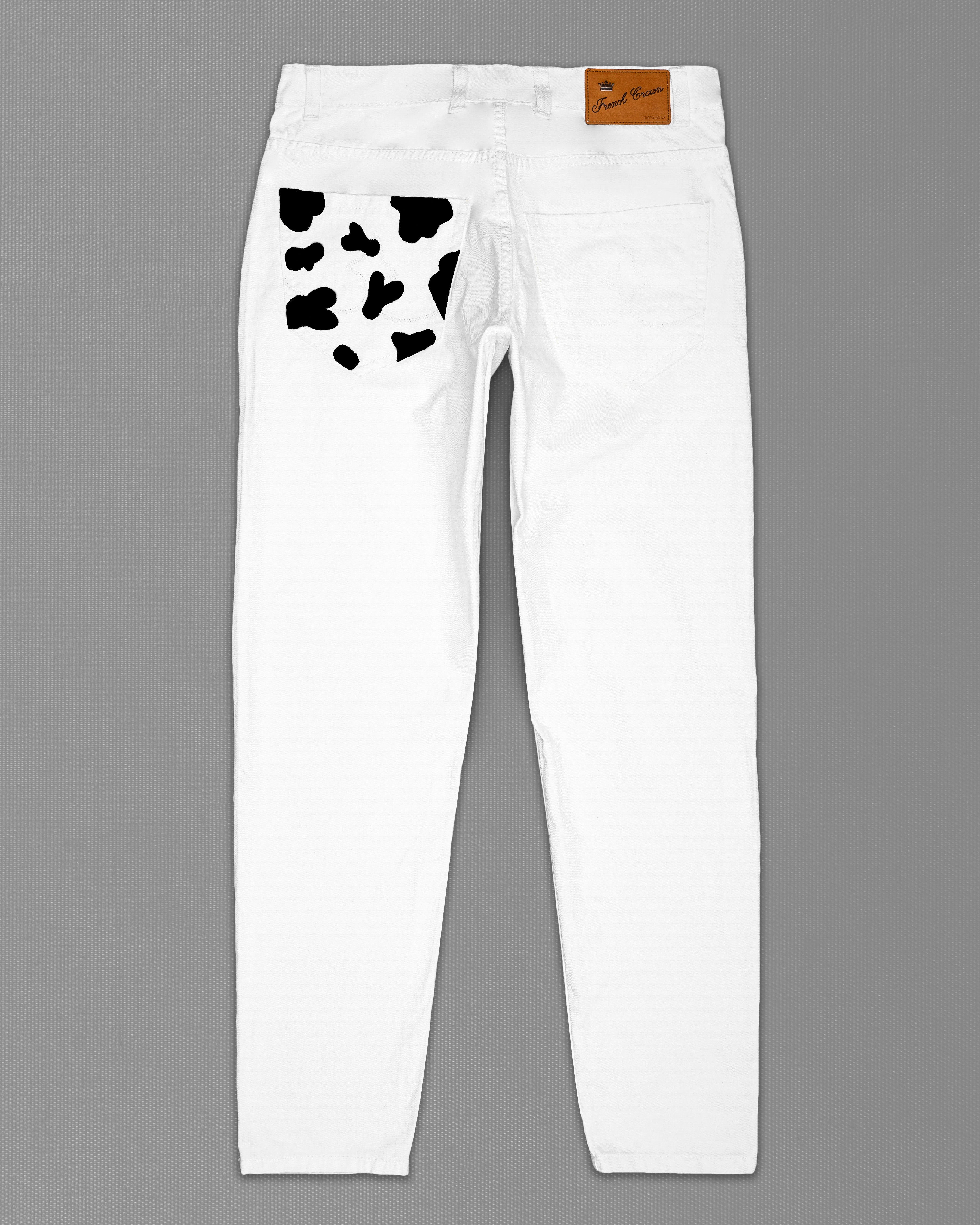 Bright White Rinse Wash Hand Painted Denim J100-ART007-30, J100-ART007-32, J100-ART007-34, J100-ART007-36, J100-ART007-38, J100-ART007-40