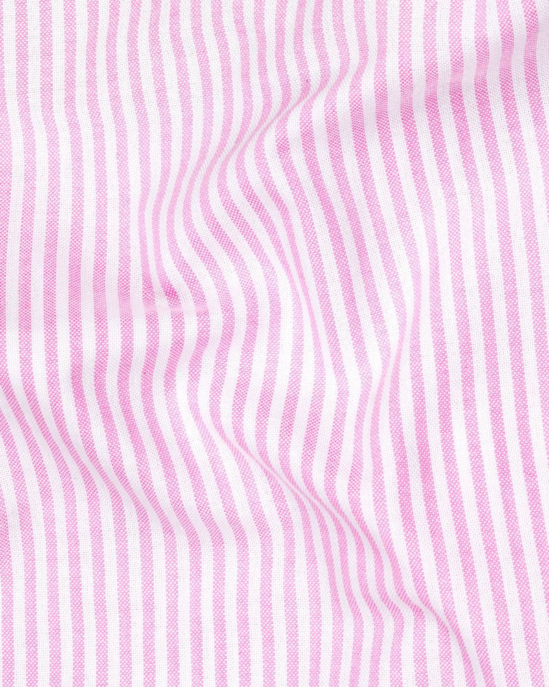 Cherub Pink with White Striped Oxford Lounge Pants LP193-28, LP193-30, LP193-32, LP193-34, LP193-36, LP193-38, LP193-40, LP193-42, LP193-44
