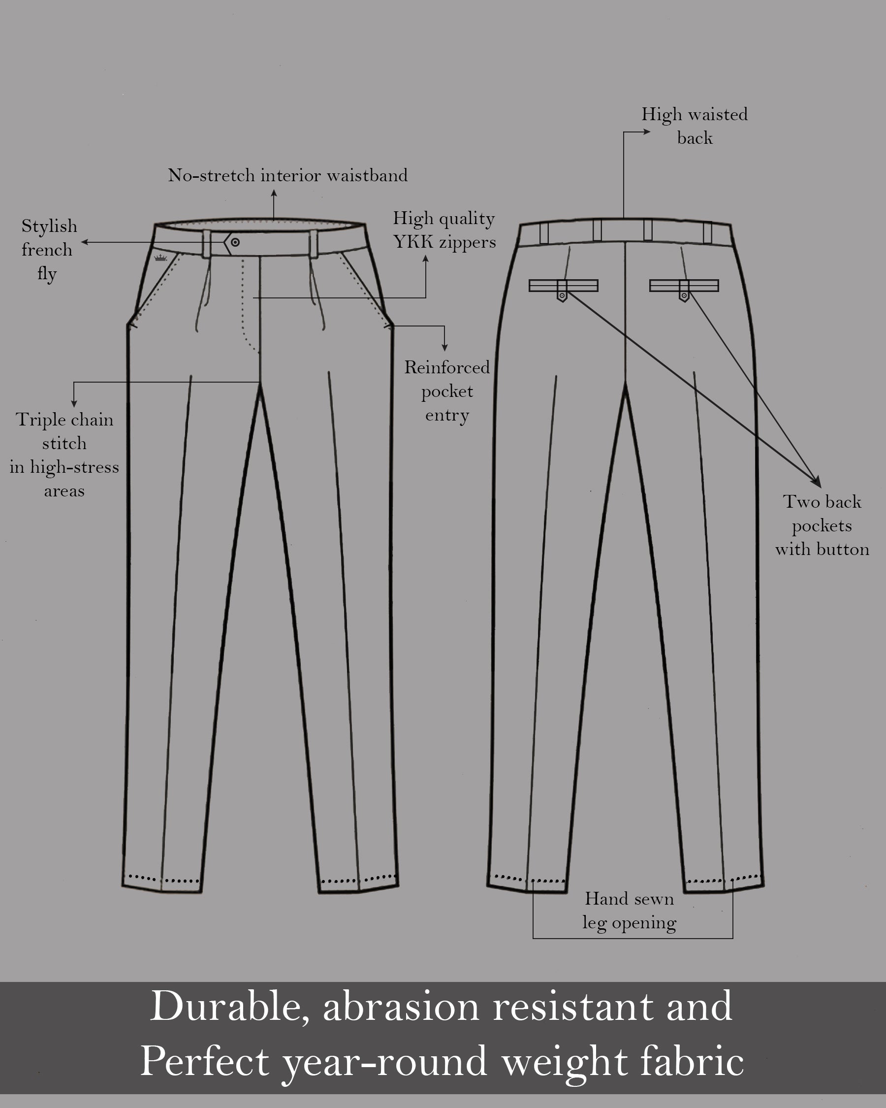 Ship Gray Double Breasted Suit