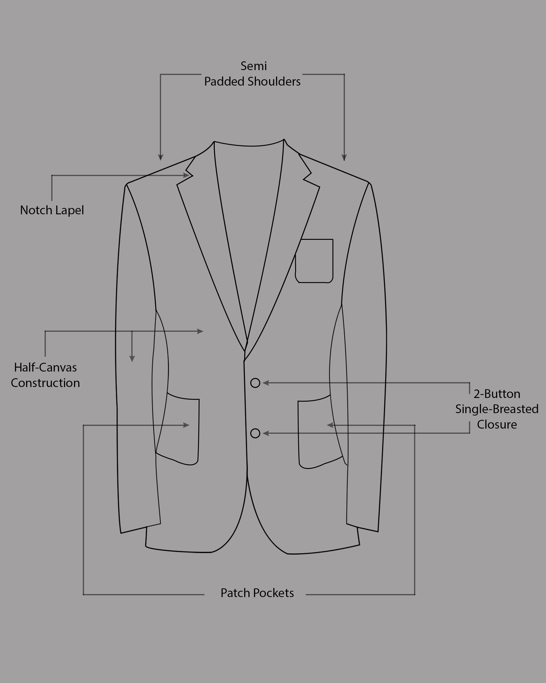 Hurricane Windowpane Single Breasted Sports Blazer
