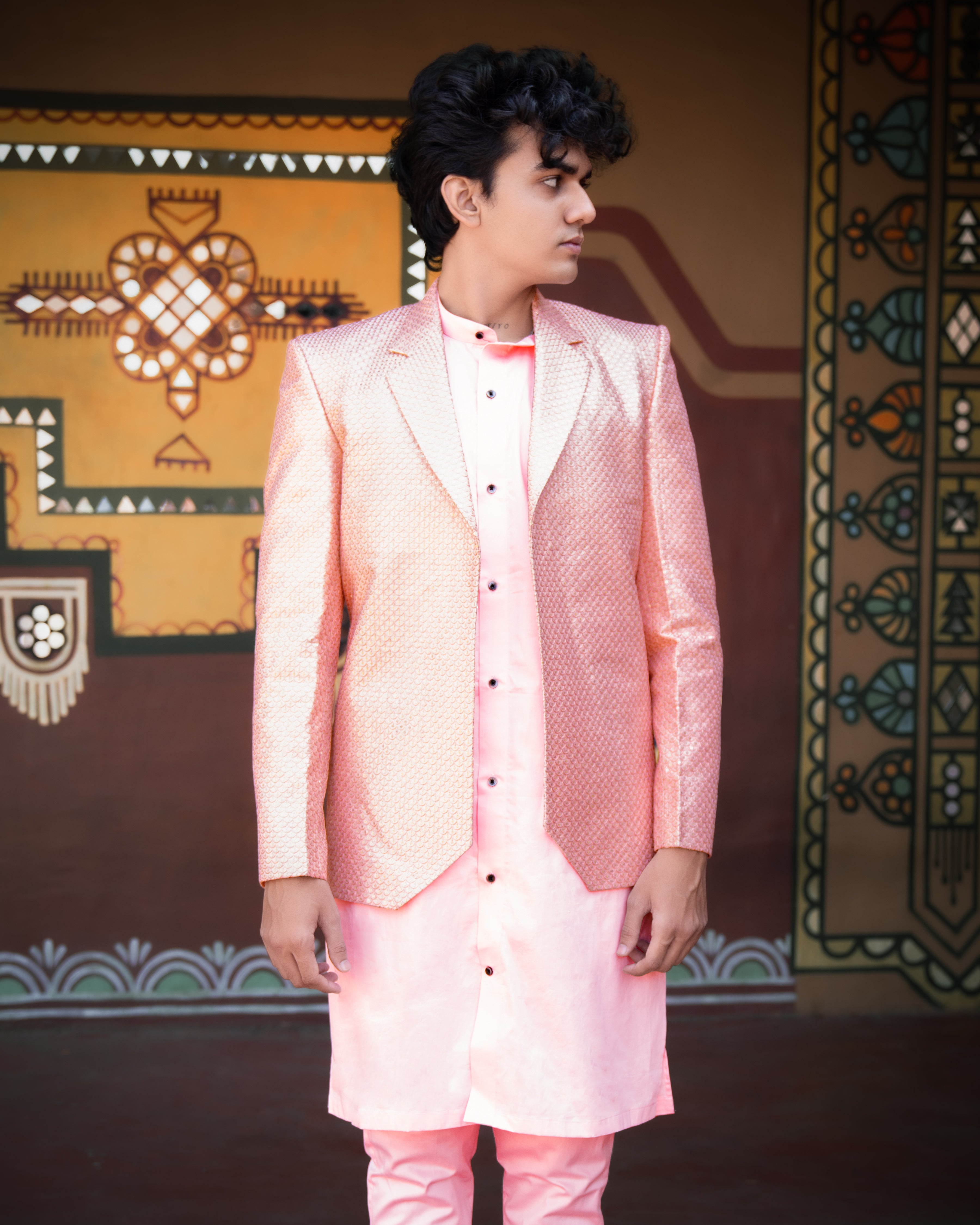 Pastel Pink Cotton Embroidered Thread Work Bandhgala Sherwani SHR011-SRW06-36, SHR011-SRW06-38, SHR011-SRW06-40, SHR011-SRW06-42, SHR011-SRW06-44, SHR011-SRW06-46, SHR011-SRW06-48, SHR011-SRW06-50, SHR011-SRW06-52, SHR011-SRW06-54, SHR011-SRW06-56, SHR011-SRW06-58, SHR011-SRW06-60