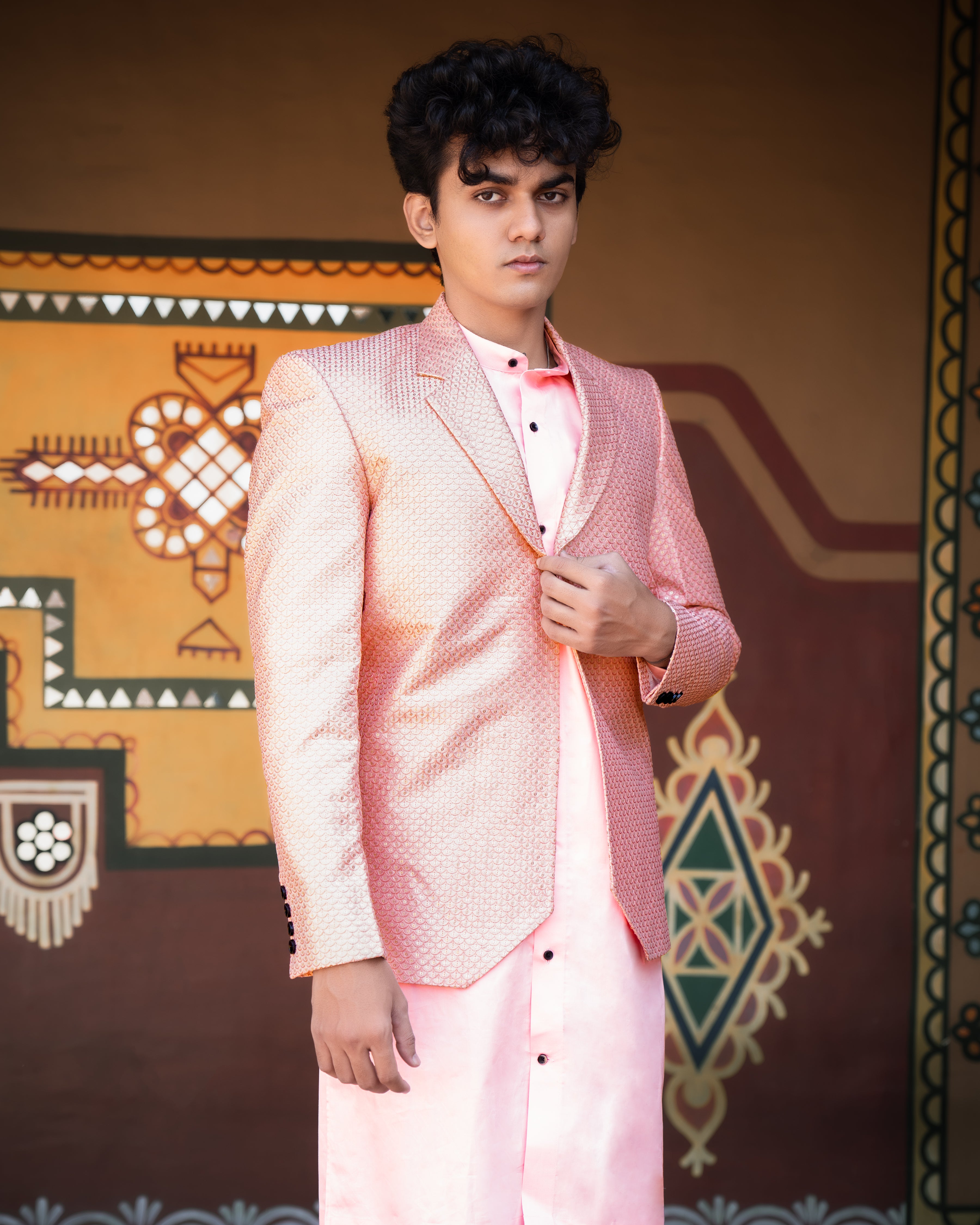 Pastel Pink Cotton Embroidered Thread Work Bandhgala Sherwani SHR011-SRW06-36, SHR011-SRW06-38, SHR011-SRW06-40, SHR011-SRW06-42, SHR011-SRW06-44, SHR011-SRW06-46, SHR011-SRW06-48, SHR011-SRW06-50, SHR011-SRW06-52, SHR011-SRW06-54, SHR011-SRW06-56, SHR011-SRW06-58, SHR011-SRW06-60