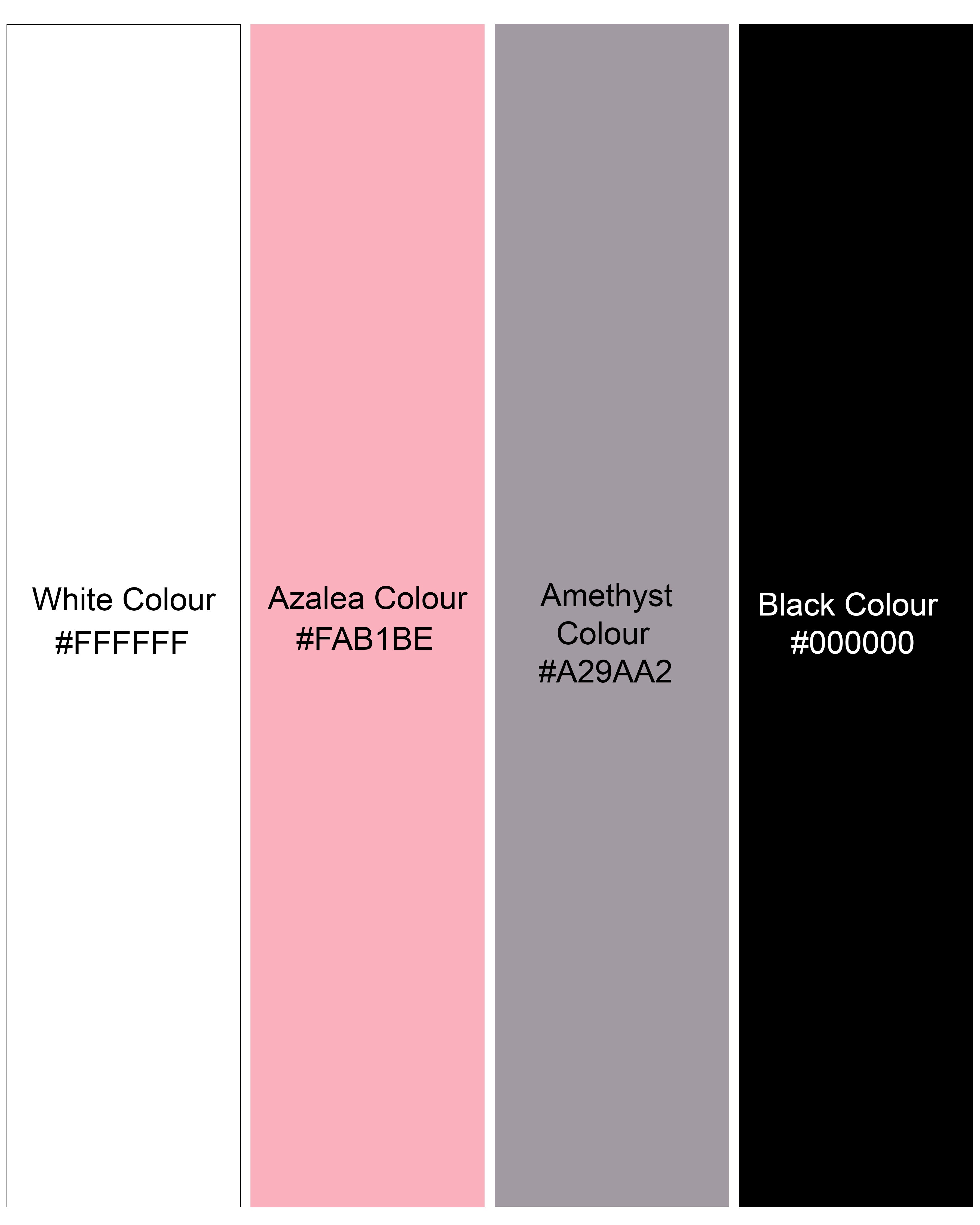 Bright White Printed Premium Cotton Shorts SR175-28, SR175-30, SR175-32, SR175-34, SR175-36, SR175-38, SR175-40, SR175-42, SR175-44