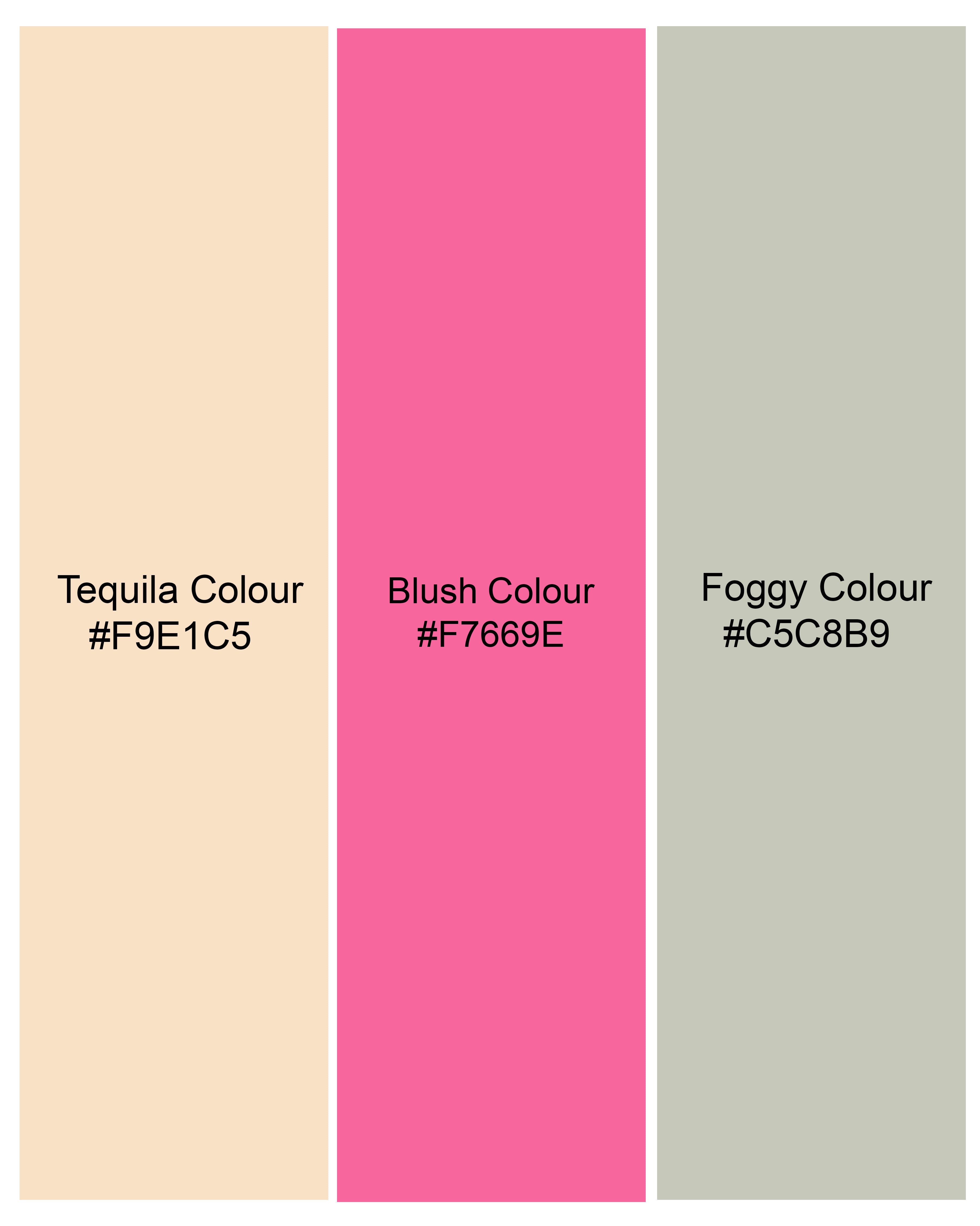 Tequila Beige Floral Printed Premium Cotton Shorts SR200-28, SR200-30, SR200-32, SR200-34, SR200-36, SR200-38, SR200-40, SR200-42, SR200-44