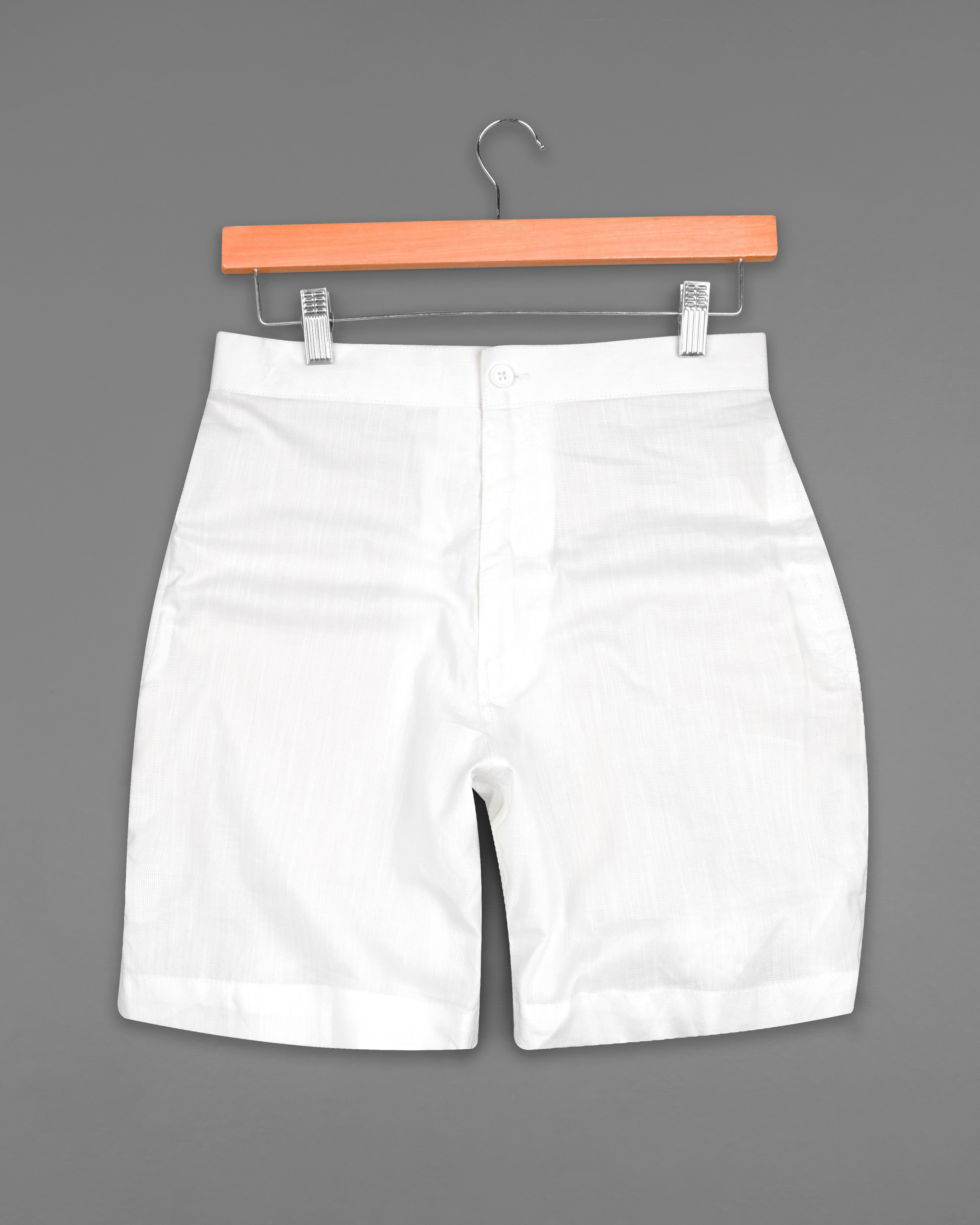 Bright White Dobby Textured Giza Cotton Shorts SR226-28, SR226-30, SR226-32, SR226-34, SR226-36, SR226-38, SR226-40, SR226-42, SR226-44