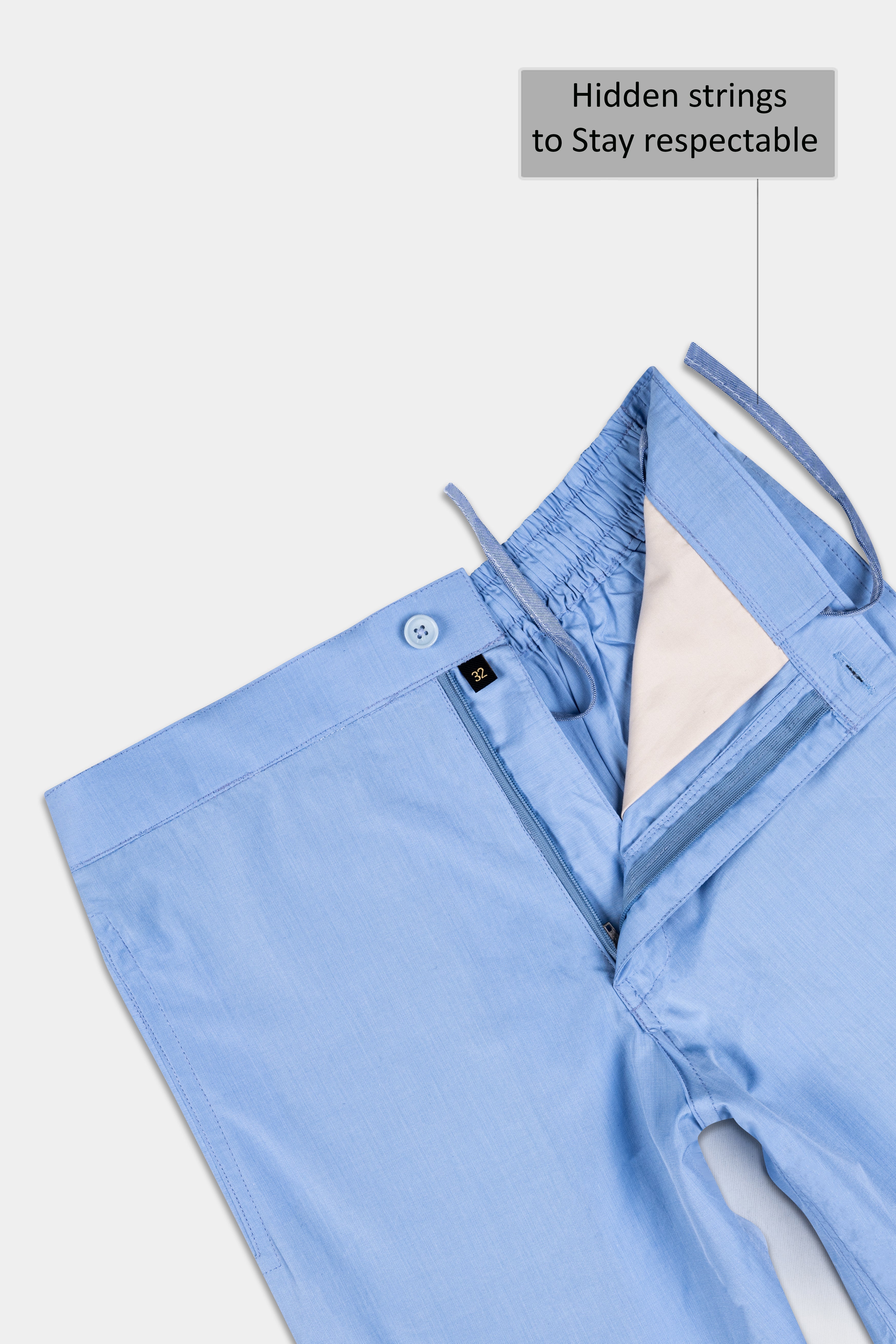 Glacier Blue Chambray Shorts SR372-28, SR372-30, SR372-32, SR372-34, SR372-36, SR372-38, SR372-40, SR372-42, SR372-44