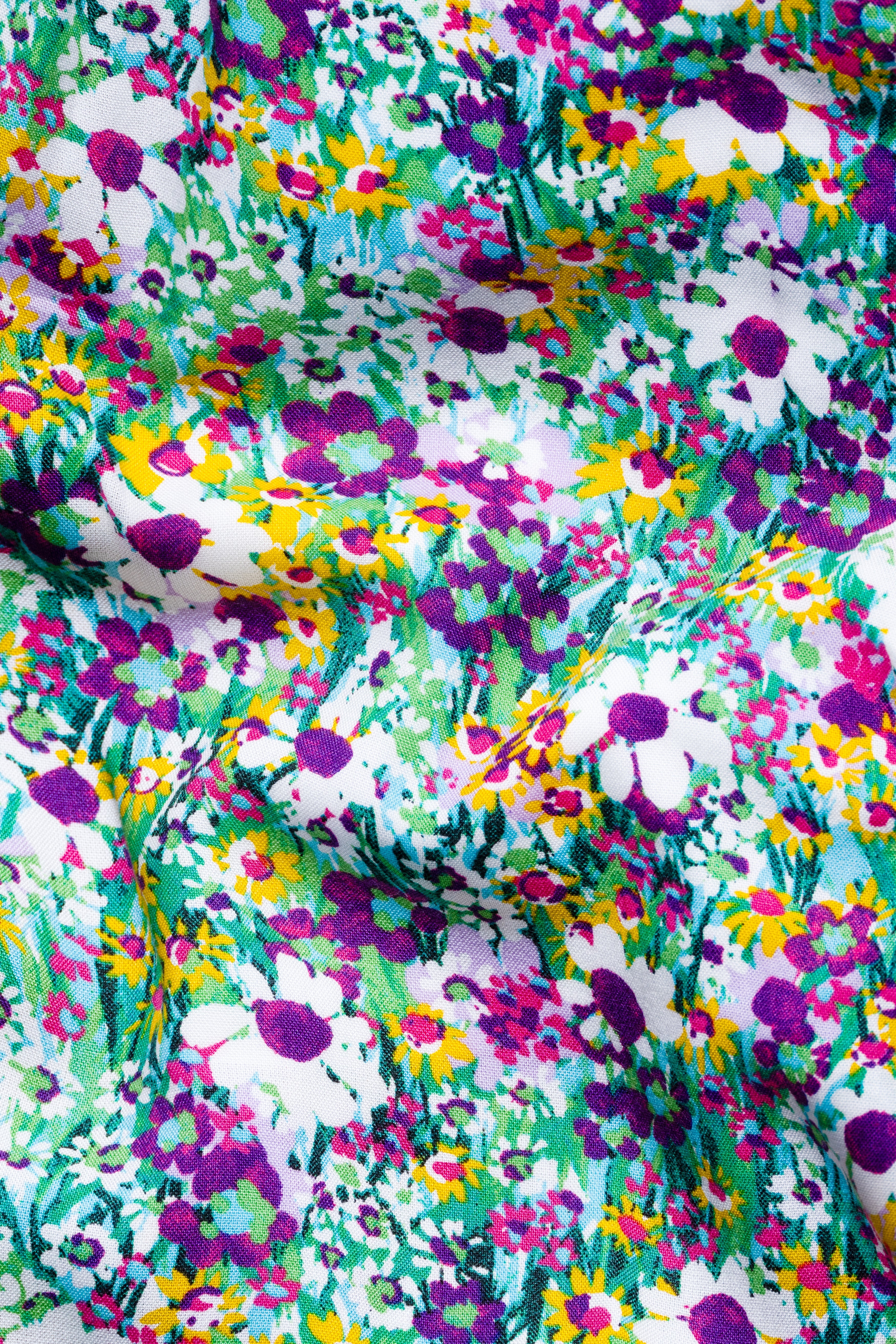 Iris Purple and White Multicolour Ditsy Printed Premium Tencel Shorts SR373-28, SR373-30, SR373-32, SR373-34, SR373-36, SR373-38, SR373-40, SR373-42, SR373-44