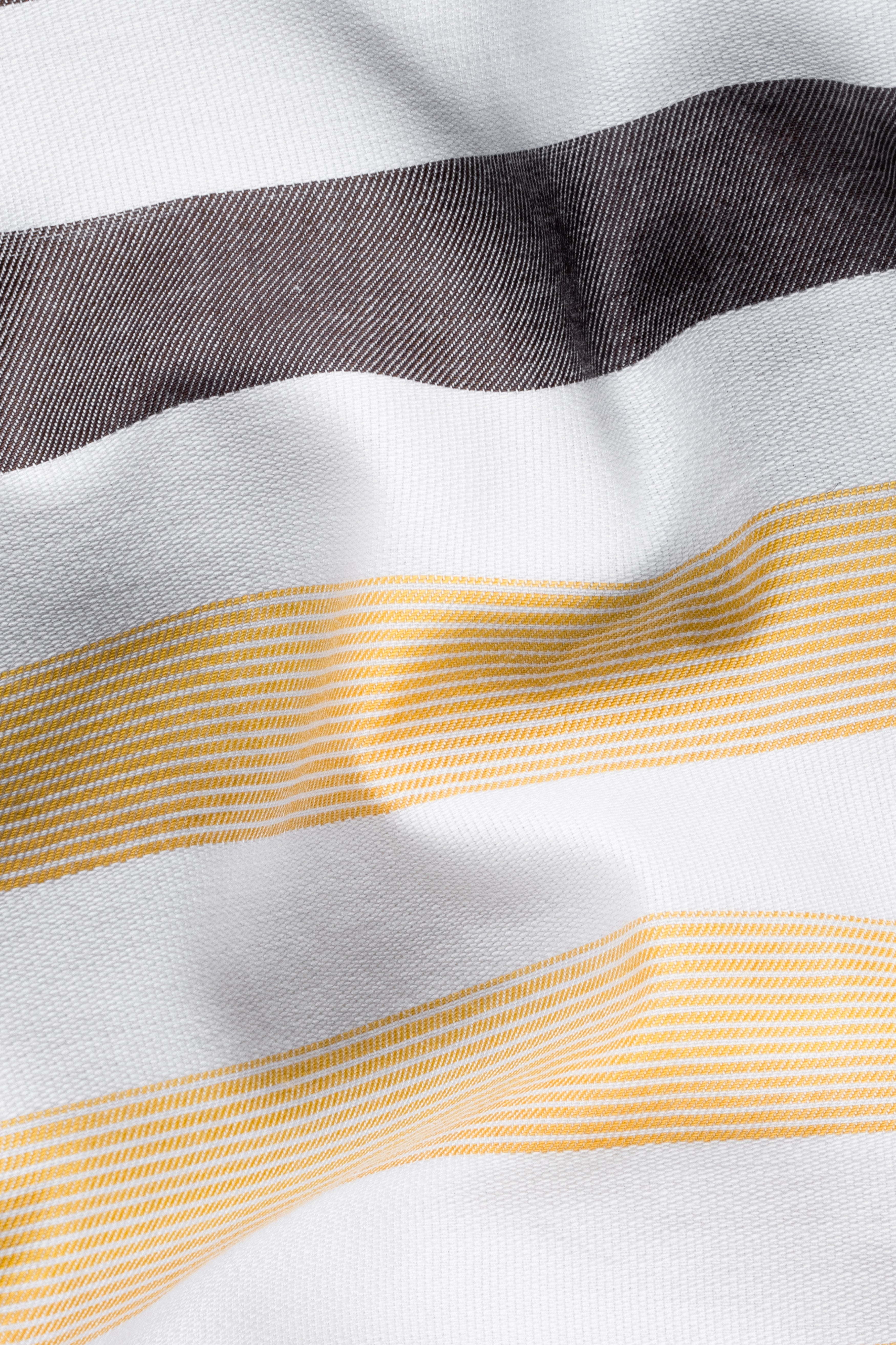 Bright White and Pavlova Cream Multicolour Striped Dobby Textured Giza Cotton Shorts SR374-28, SR374-30, SR374-32, SR374-34, SR374-36, SR374-38, SR374-40, SR374-42, SR374-44