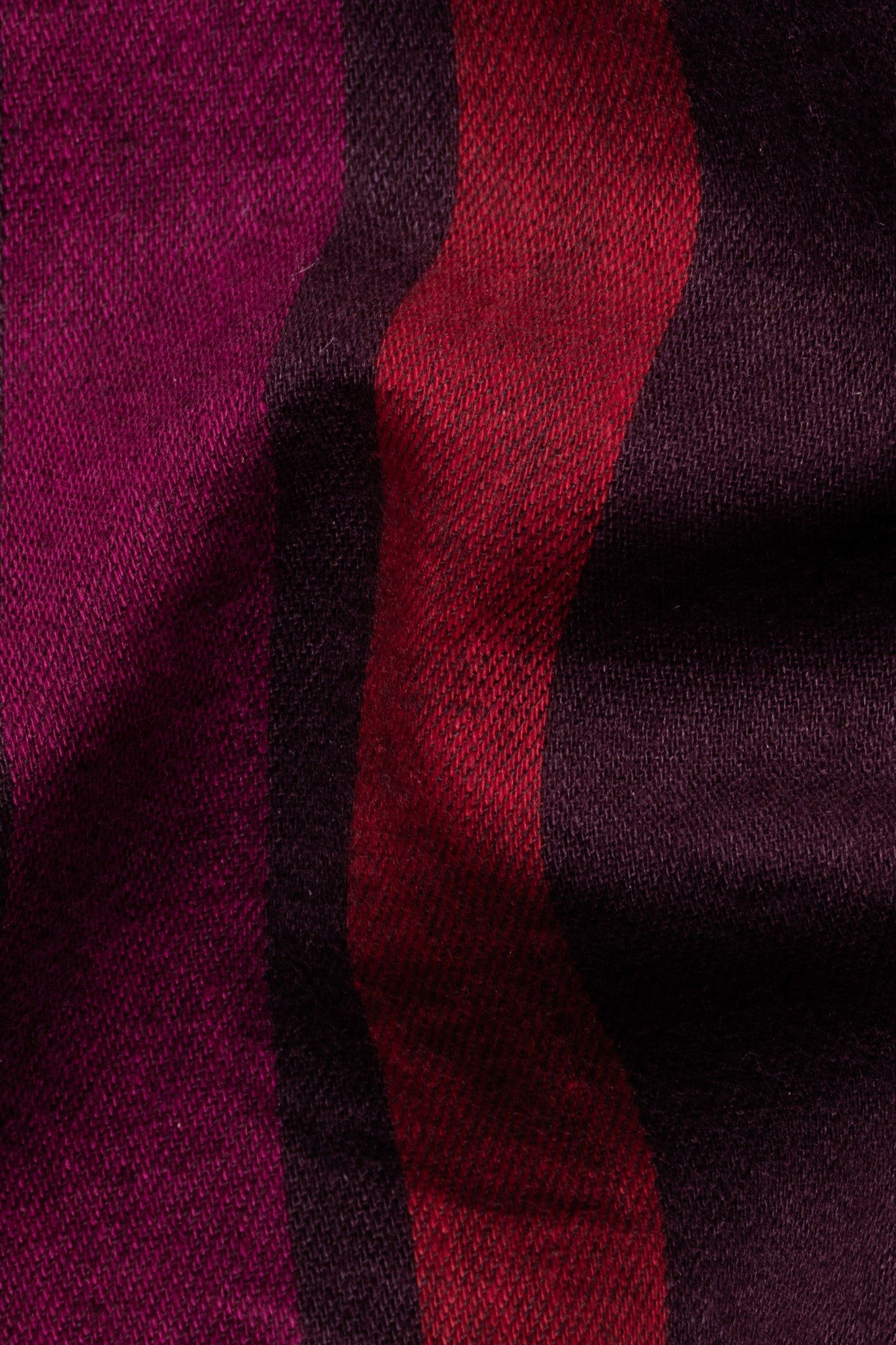 Aubergine Maroon and Paprika Red Striped Twill Premium Cotton Shorts SR398-28, SR398-30, SR398-32, SR398-34, SR398-36, SR398-38, SR398-40, SR398-42, SR398-44