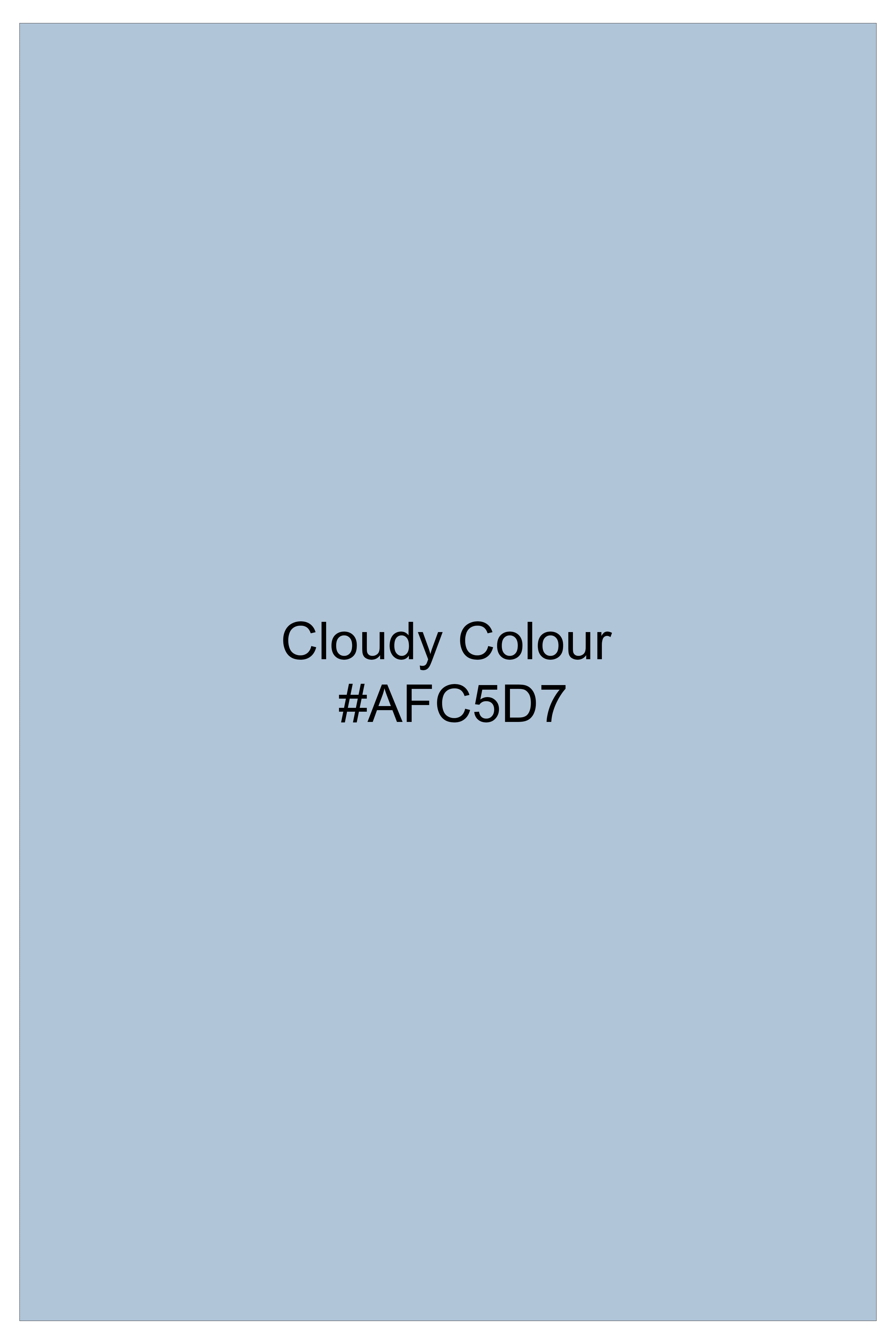 Cloudy Blue Twill Premium Cotton Shorts