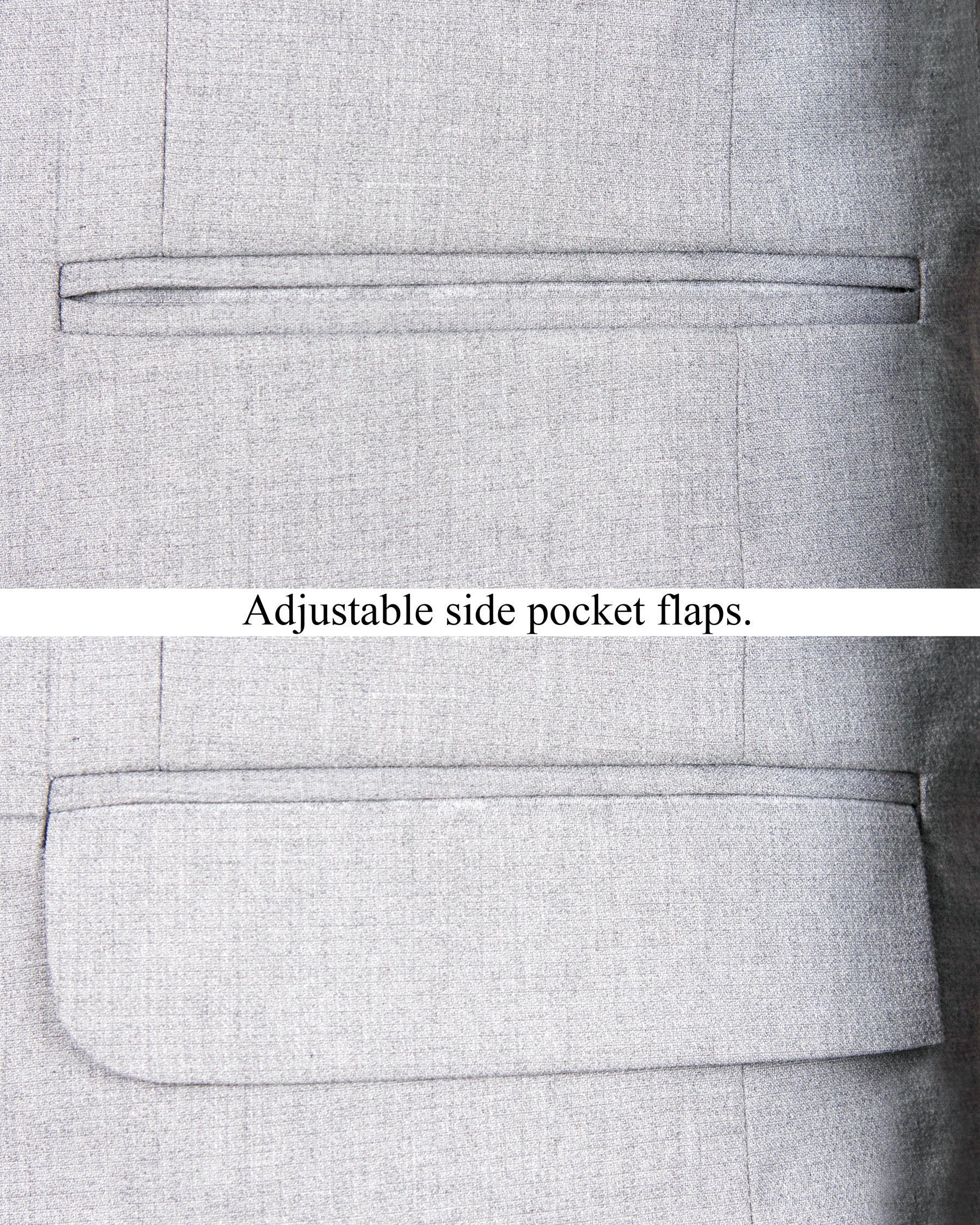 Mischka Grey Cross Buttoned Bandhgala/Mandarin Woolrich Suit ST1300-CBG-36, ST1300-CBG-38, ST1300-CBG-40, ST1300-CBG-42, ST1300-CBG-44, ST1300-CBG-46, ST1300-CBG-48, ST1300-CBG-50, ST1300-CBG-56, ST1300-CBG-52, ST1300-CBG-54, ST1300-CBG-58, ST1300-CBG-60