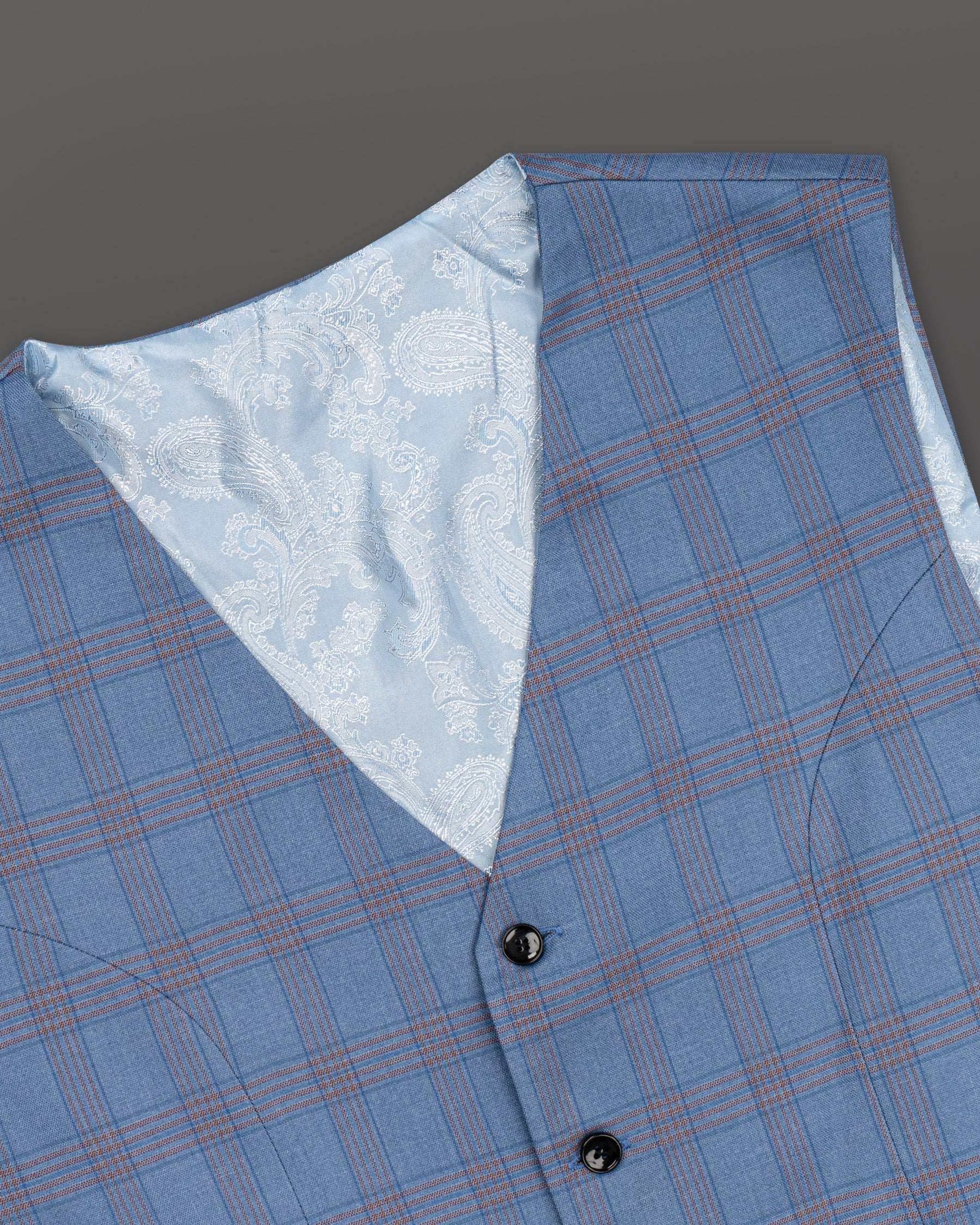 Lynch Light Blue Windowpane Woolrich Tuxedo Suit