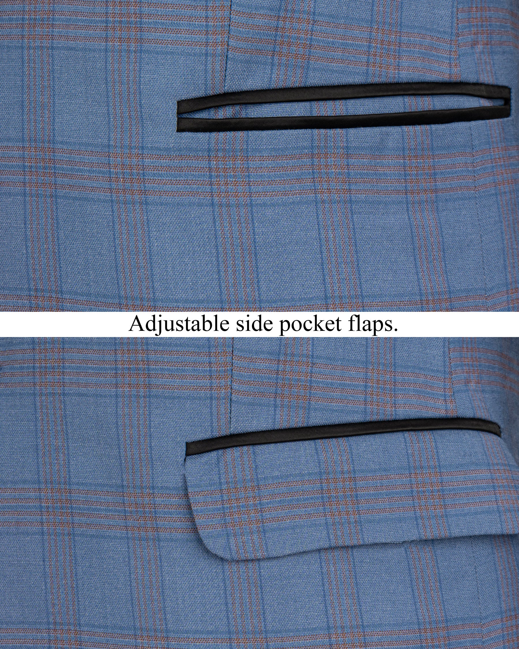 Lynch Light Blue Windowpane Woolrich Tuxedo Suit