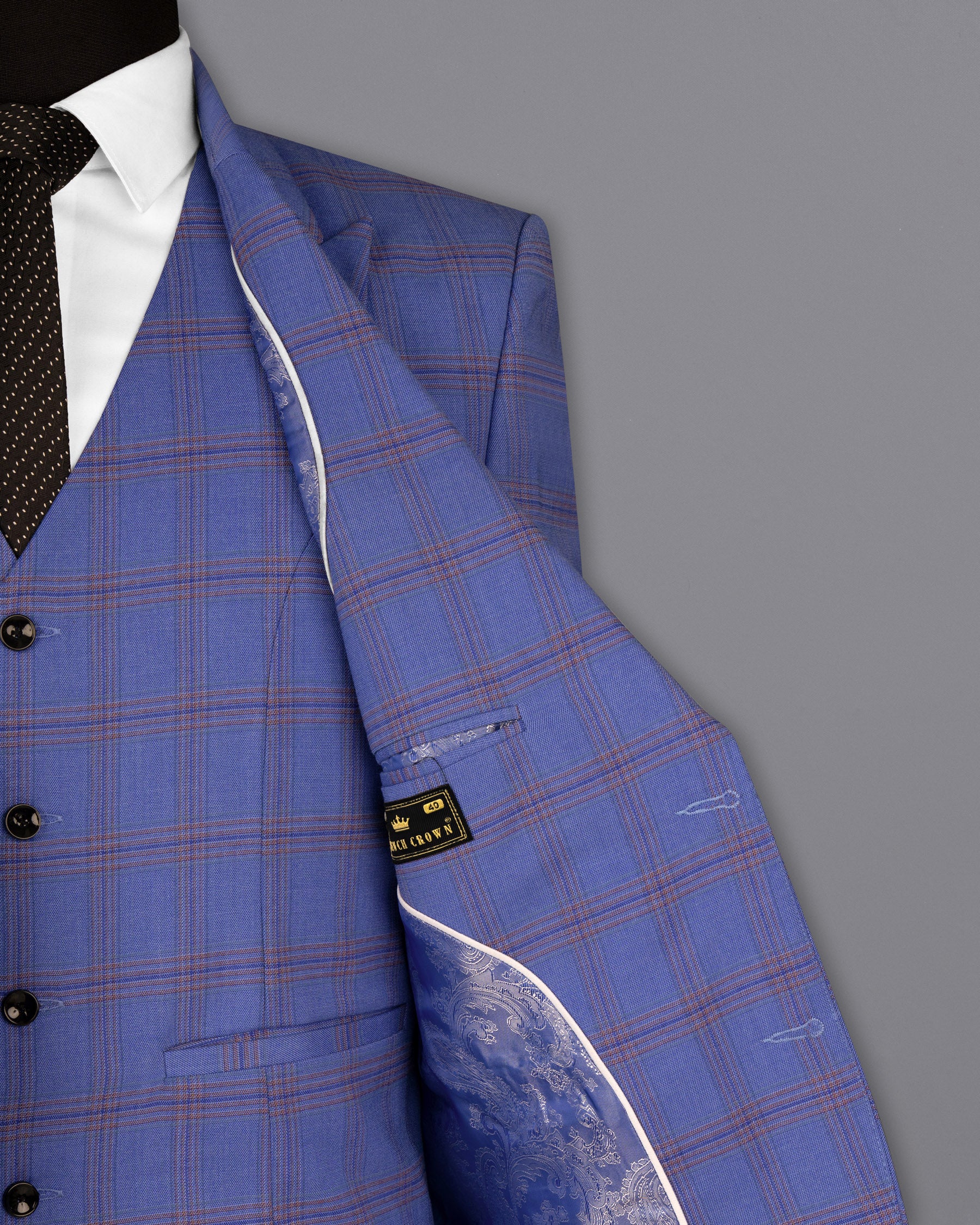 East Bay Blue Super fine Windowpane Wool Rich Suit ST1612-SBP-36, ST1612-SBP-38, ST1612-SBP-40, ST1612-SBP-42, ST1612-SBP-44, ST1612-SBP-46, ST1612-SBP-48, ST1612-SBP-50, ST1612-SBP-52, ST1612-SBP-54, ST1612-SBP-56, ST1612-SBP-58, ST1612-SBP-60