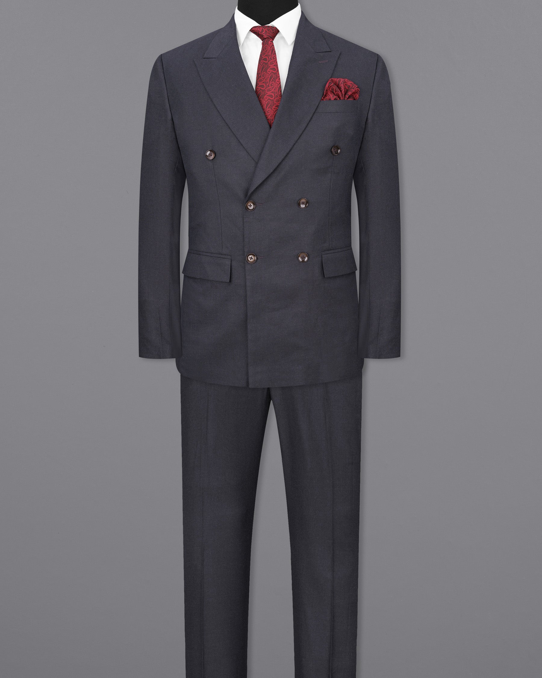 Ship Gray Double Breasted Suit ST1830-DB-36, ST1830-DB-38, ST1830-DB-40, ST1830-DB-42, ST1830-DB-44, ST1830-DB-46, ST1830-DB-48, ST1830-DB-50, ST1830-DB-52, ST1830-DB-54, ST1830-DB-56, ST1830-DB-58, ST1830-DB-60