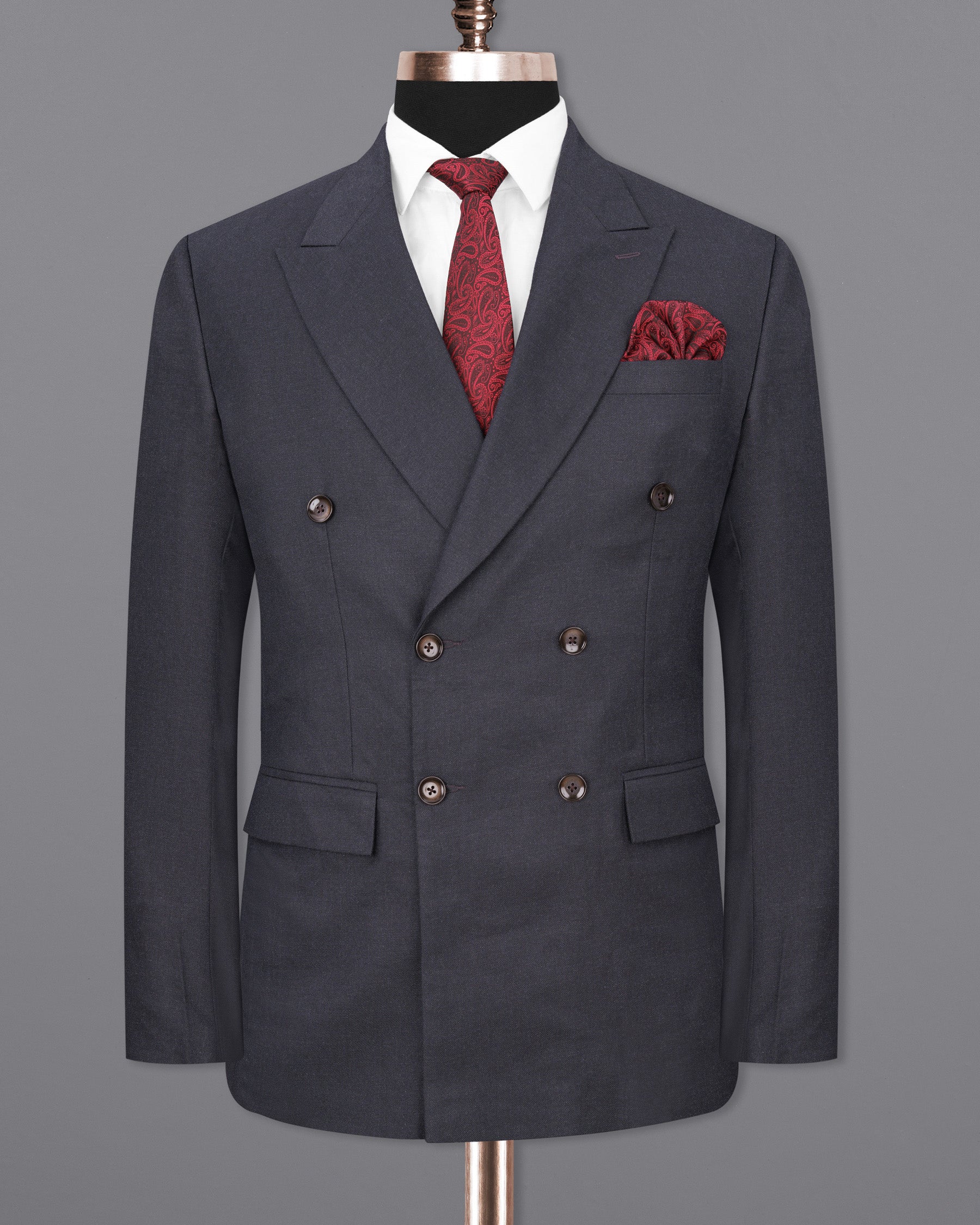 Ship Gray Double Breasted Suit ST1830-DB-36, ST1830-DB-38, ST1830-DB-40, ST1830-DB-42, ST1830-DB-44, ST1830-DB-46, ST1830-DB-48, ST1830-DB-50, ST1830-DB-52, ST1830-DB-54, ST1830-DB-56, ST1830-DB-58, ST1830-DB-60