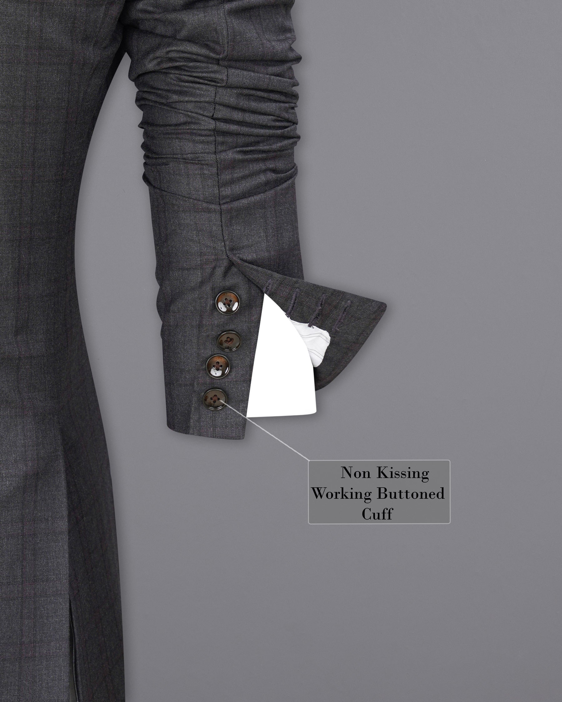 Gravel Gray Plaid Double Breasted Suit ST1887-DB-36, ST1887-DB-38, ST1887-DB-40, ST1887-DB-42, ST1887-DB-44, ST1887-DB-46, ST1887-DB-48, ST1887-DB-50, ST1887-DB-52, ST1887-DB-54, ST1887-DB-56, ST1887-DB-58, ST1887-DB-60