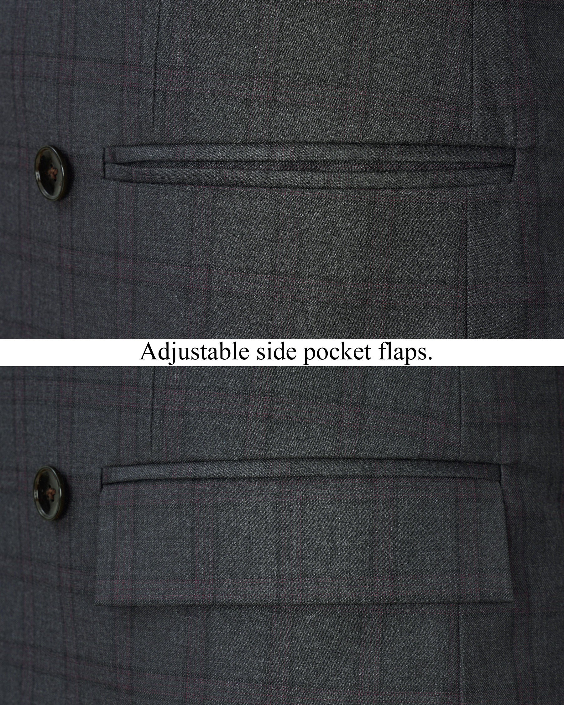 Gravel Gray Plaid Double Breasted Suit ST1887-DB-36, ST1887-DB-38, ST1887-DB-40, ST1887-DB-42, ST1887-DB-44, ST1887-DB-46, ST1887-DB-48, ST1887-DB-50, ST1887-DB-52, ST1887-DB-54, ST1887-DB-56, ST1887-DB-58, ST1887-DB-60