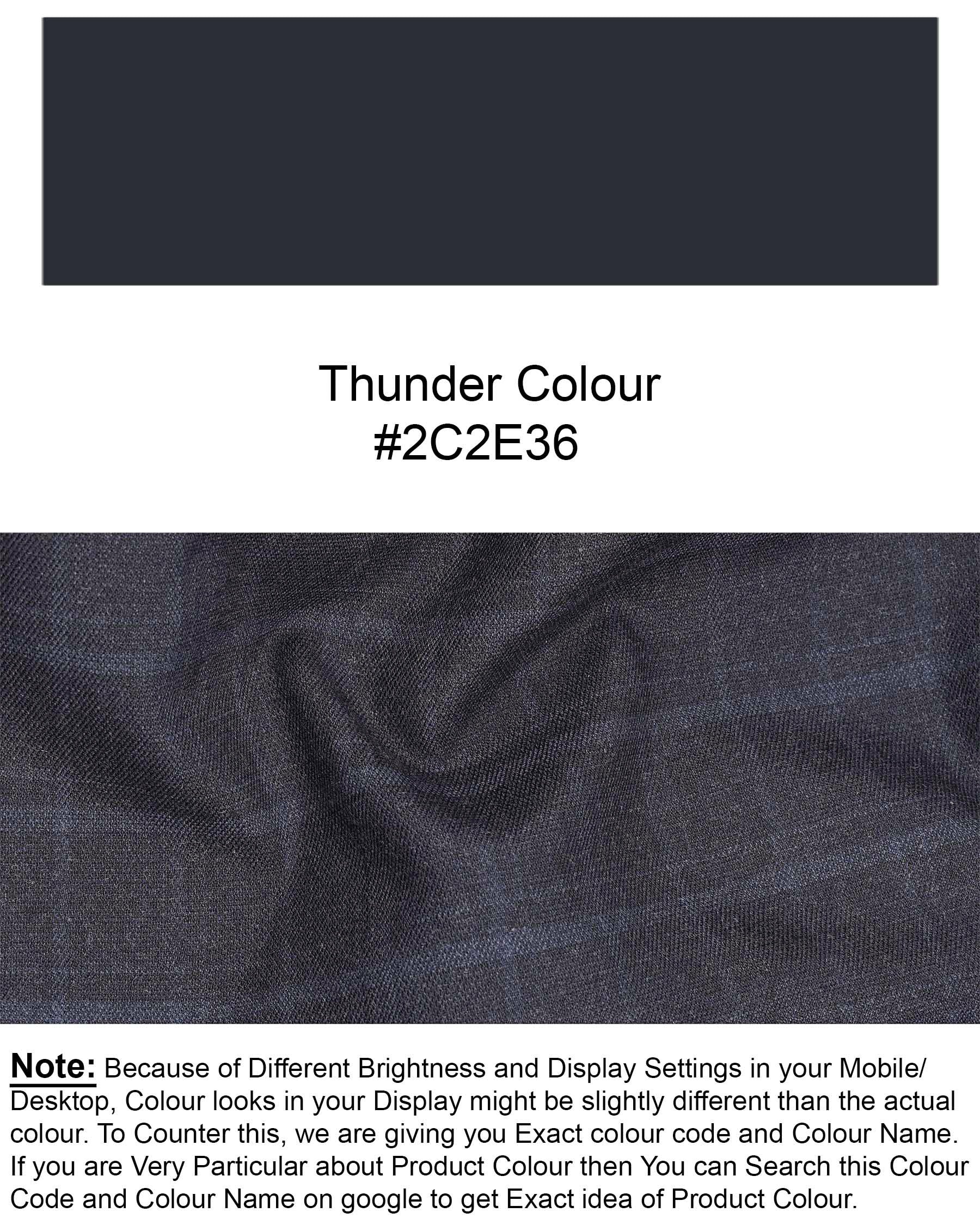 Thunder Gray Plaid Double-Breasted Suit
