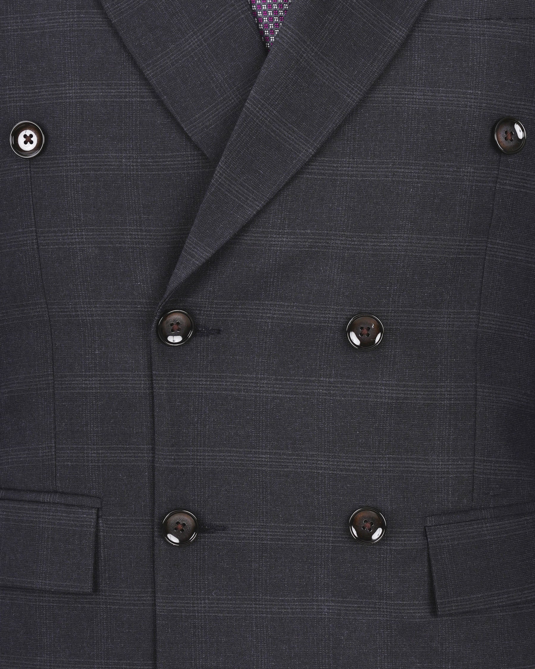 Tuatara Gray Plaid Double Breasted Suit