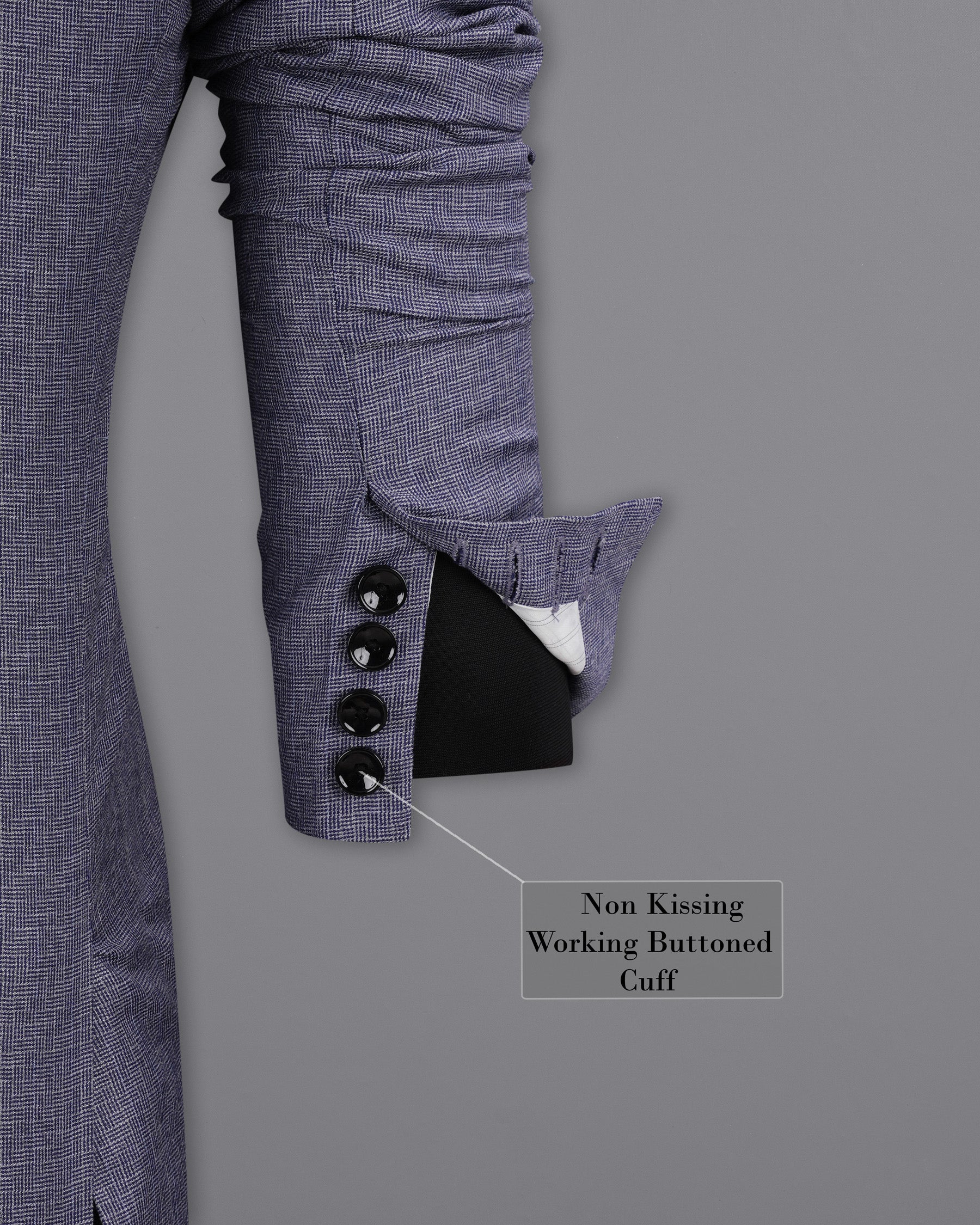 Gun Powder Blue Single Breasted Sports Suit