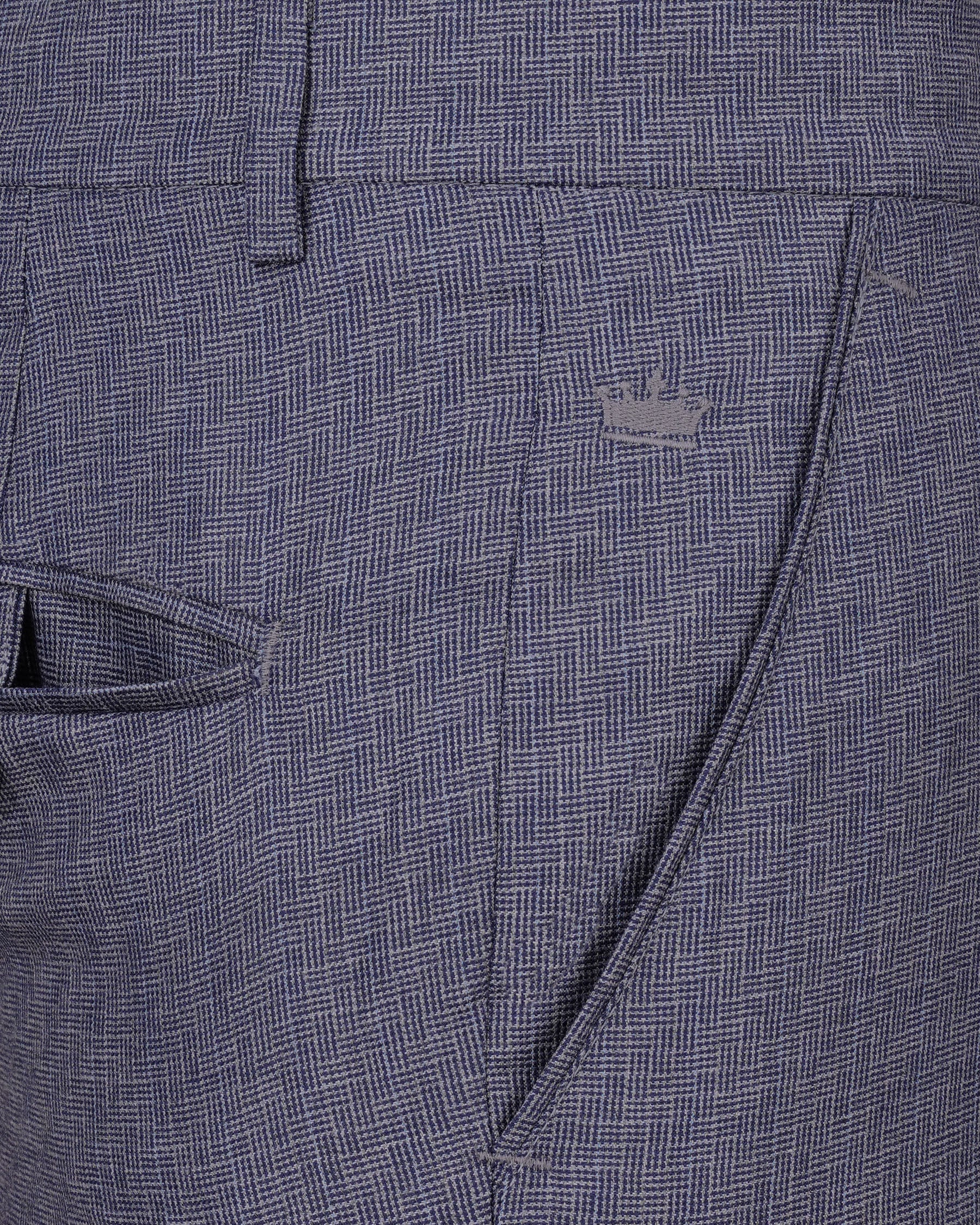 Gun Powder Blue Single Breasted Sports Suit