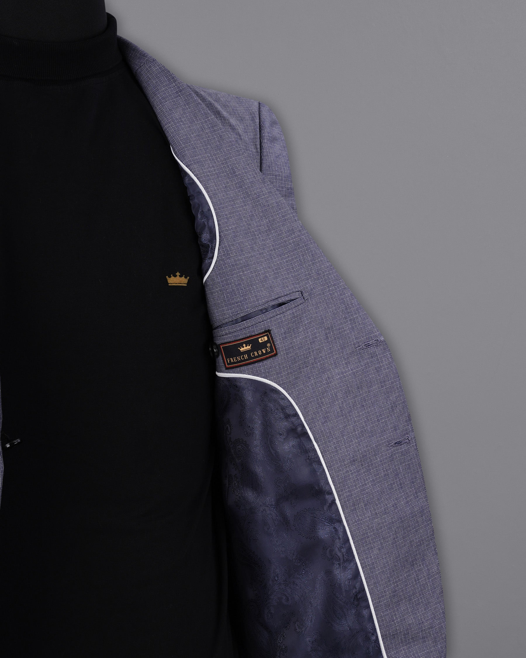 Gun Powder Blue Single Breasted Sports Suit