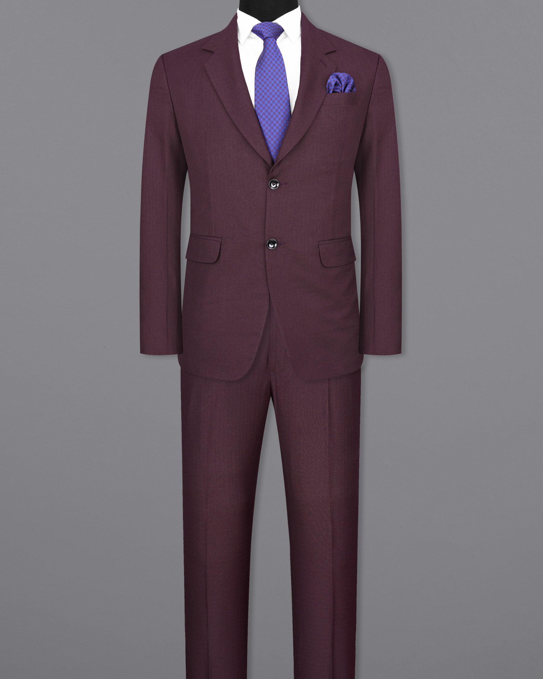 Eclipse Maroon Single Breasted Suit