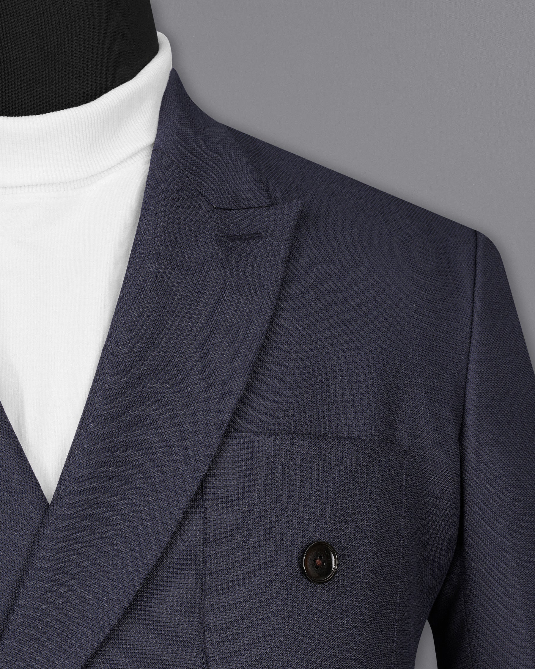 Bleached Cedar Blue Double Breasted Sports Suit