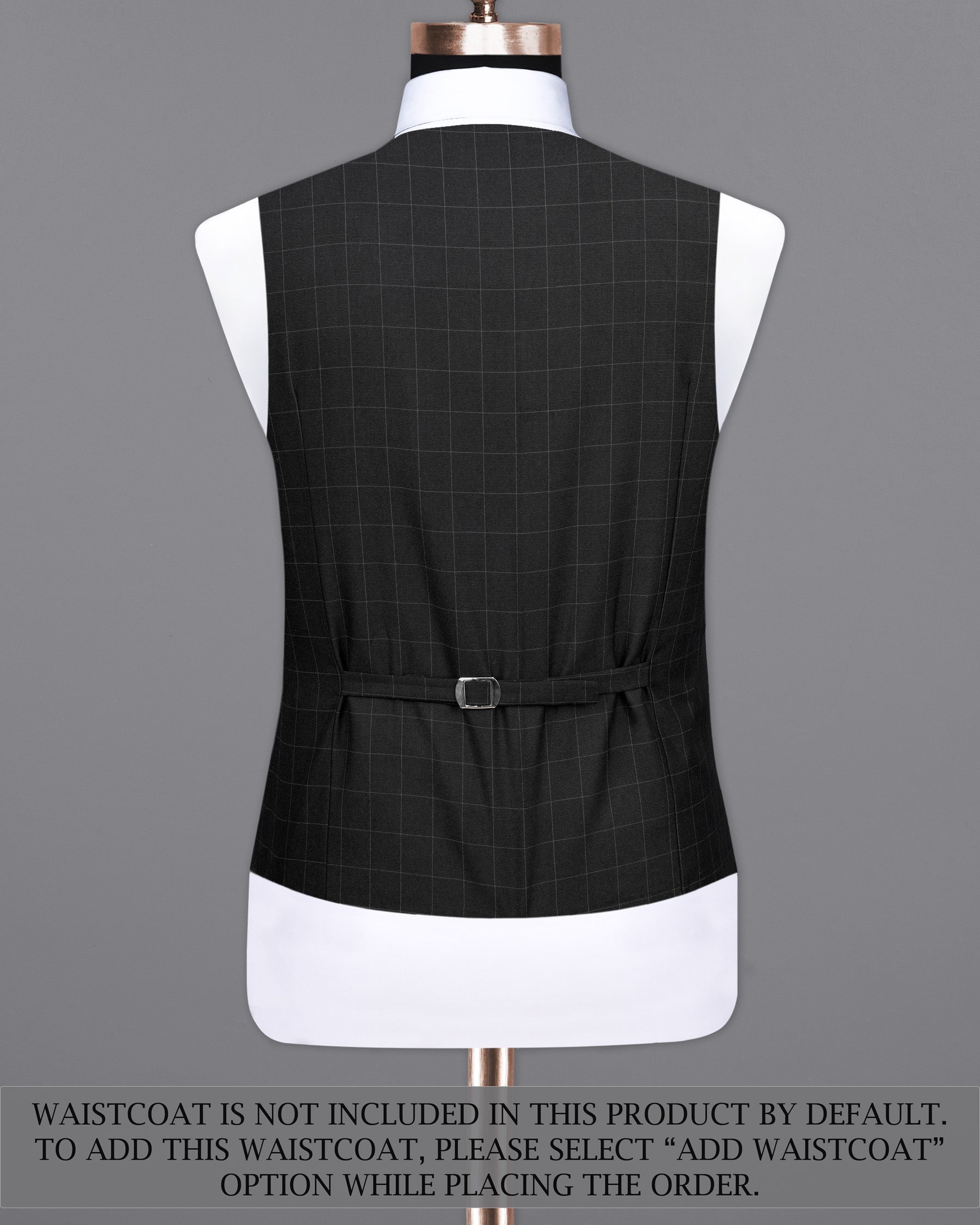 Zeus Black Windowpane Double Breasted Suit