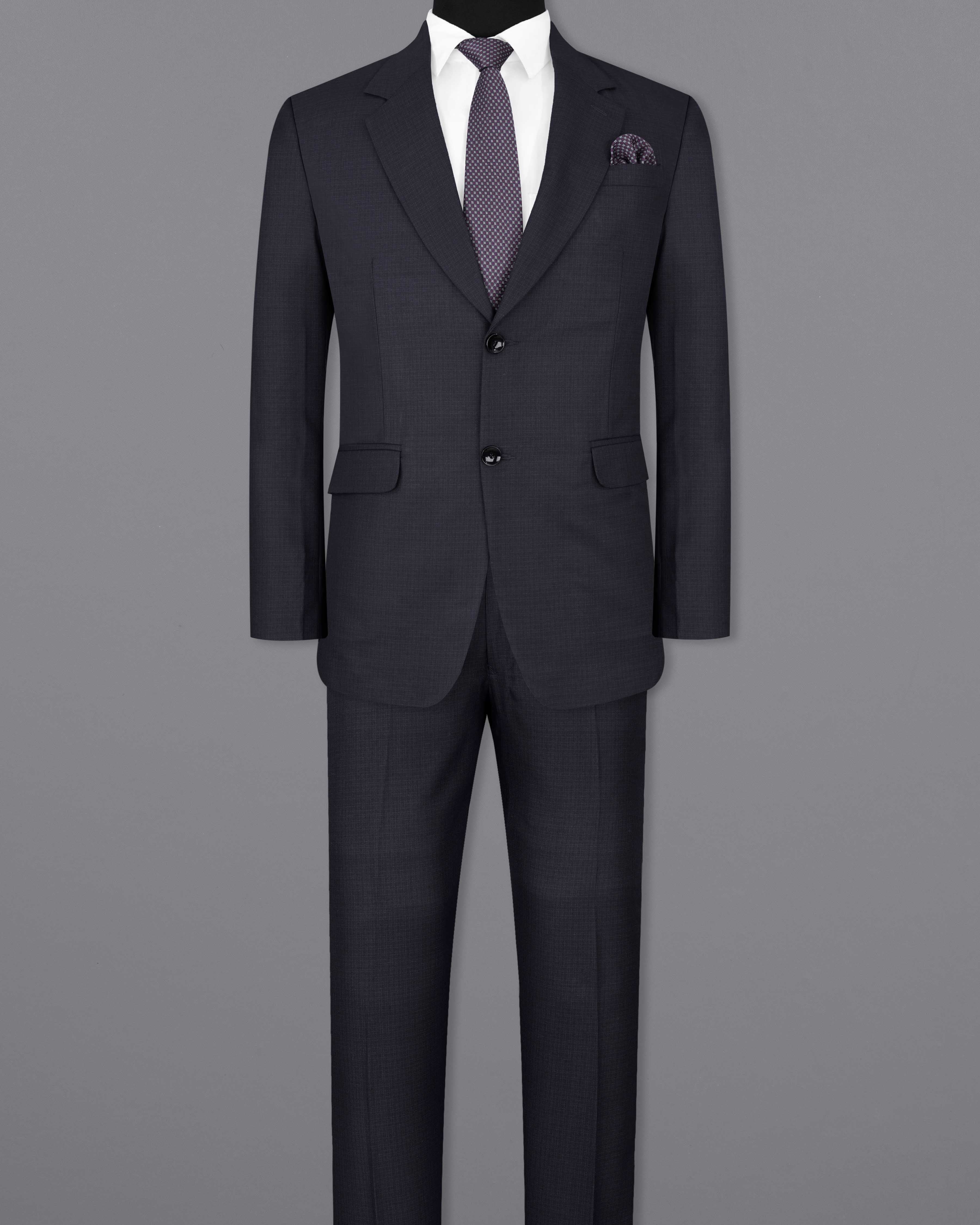 Bleached Cedar Gray Single Breasted Suit