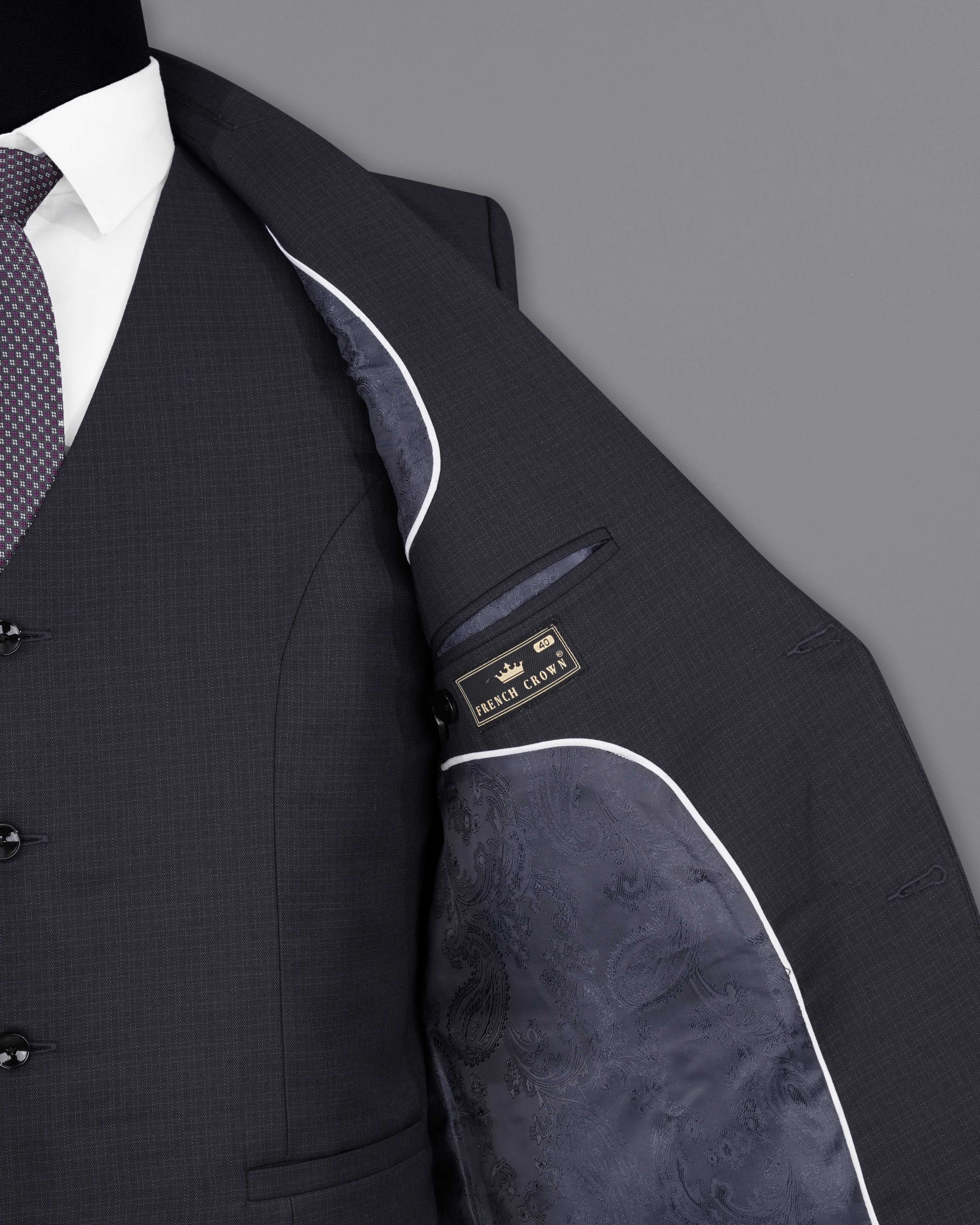 Bleached Cedar Gray Single Breasted Suit