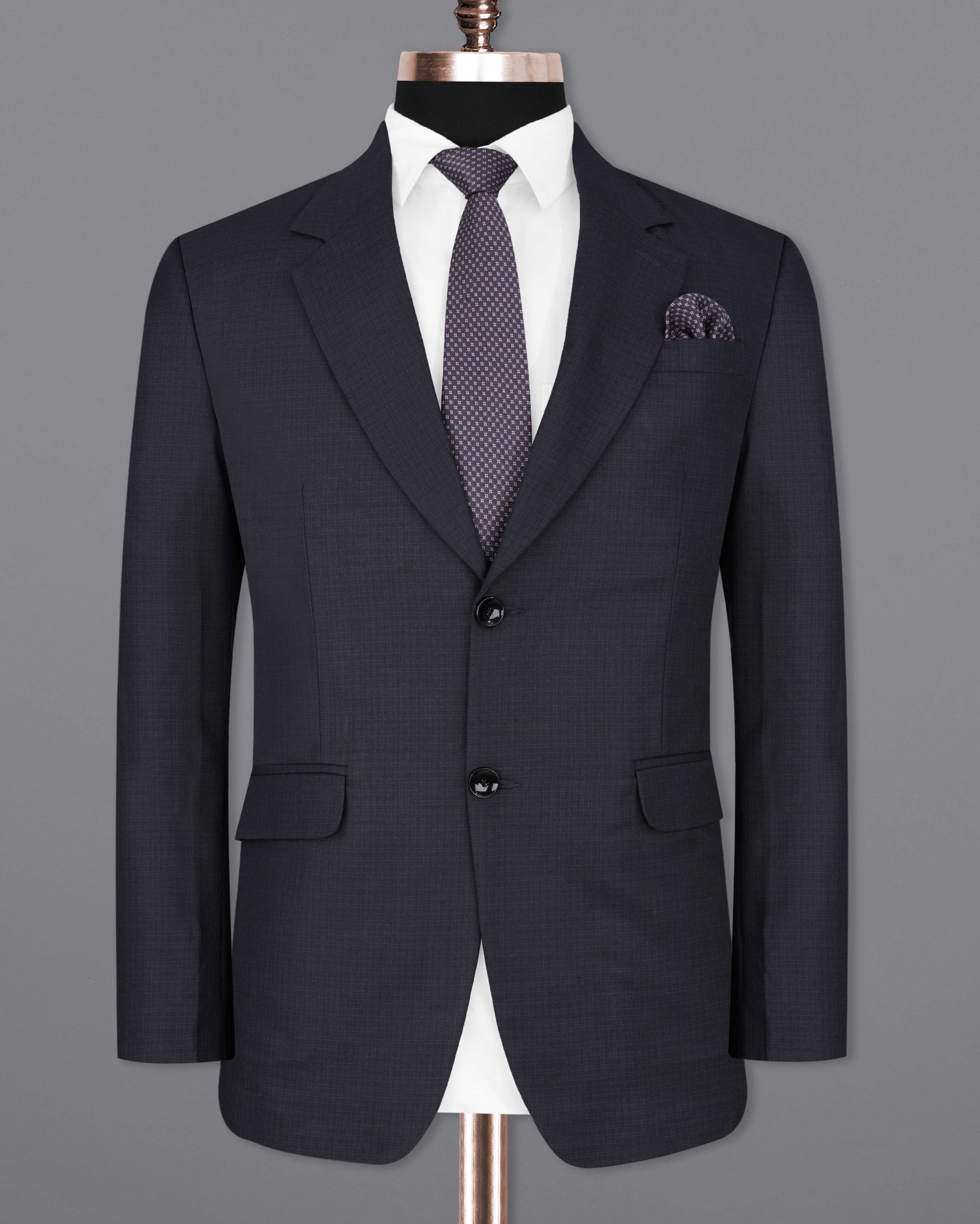 Bleached Cedar Gray Single Breasted Suit