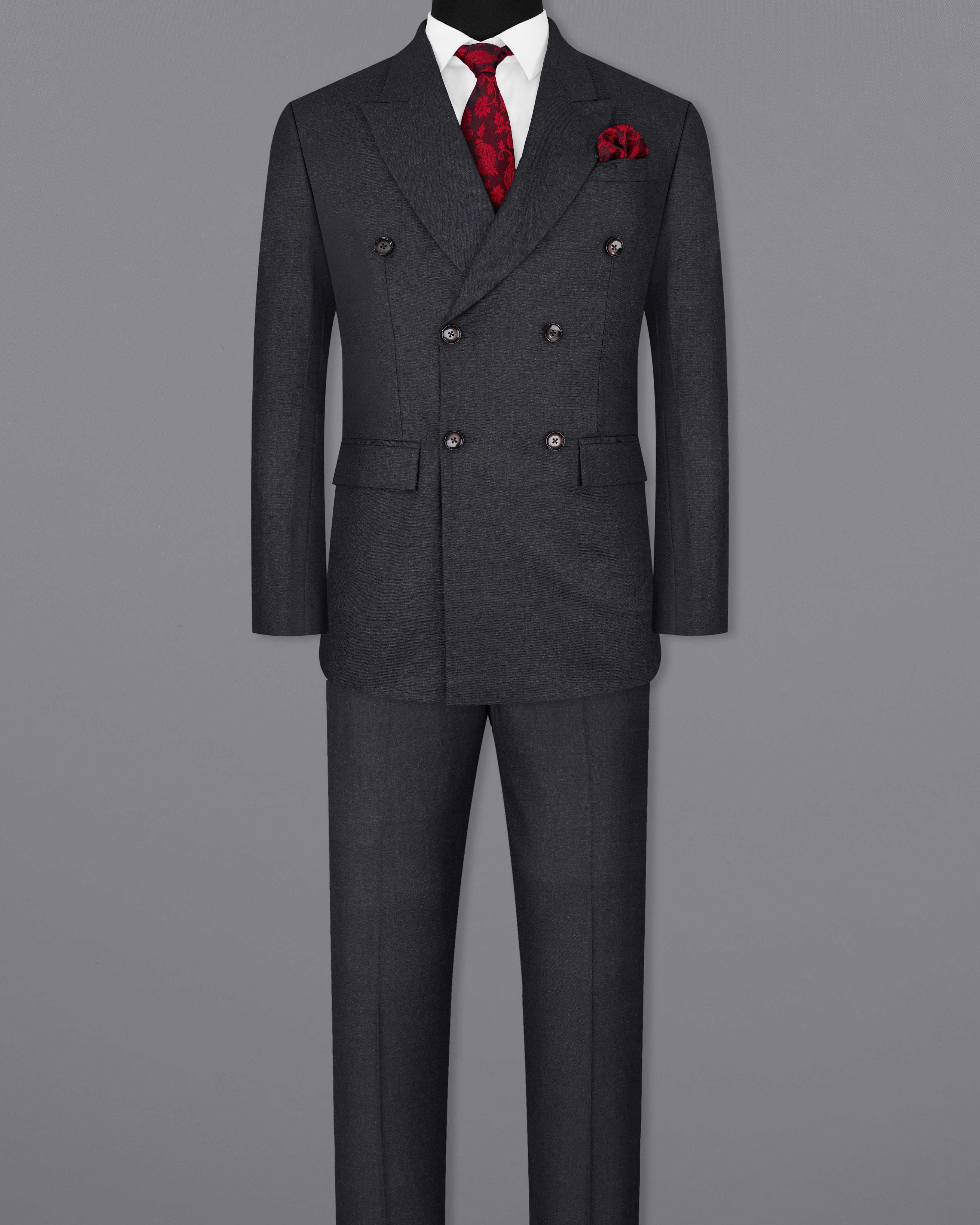 Mirage Black Double Breasted Suit